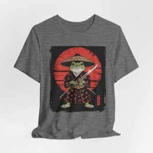 Samurai Frog Tee, Unisex Shirt, Japanese Warrior Amphibian Top, Martial Arts Animal Tshirt, Cute Frog Graphic Tee, Funny Tee Shirt