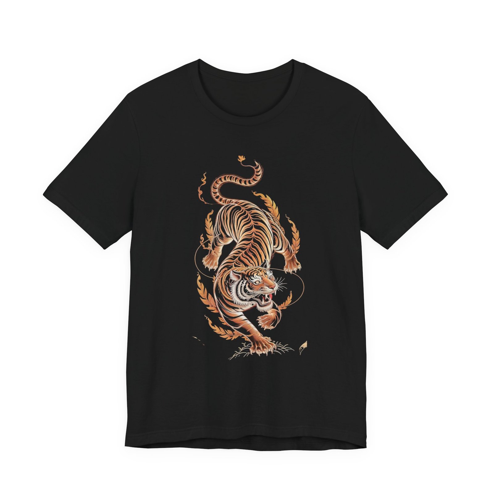 Flaming Tiger Unisex Tee - Bold Graphic, Casual Wear, Gift for Animal Lovers, Streetwear Style, Perfect for Summer - Image 2