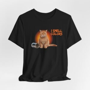 I Smell Colors Cat Tee | Orange Tabby with Cat Nip Can Shirt