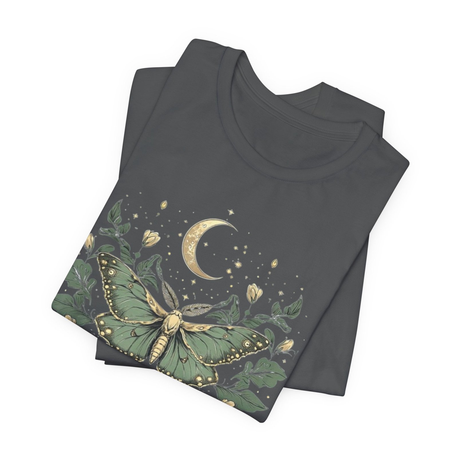 Cottage Core Moth Moon Phases Tee, Goblin Aesthetic Shirt, Unisex Nature T-Shirt, Witchy Boho Top, Lunar Celestial Clothing - Image 15