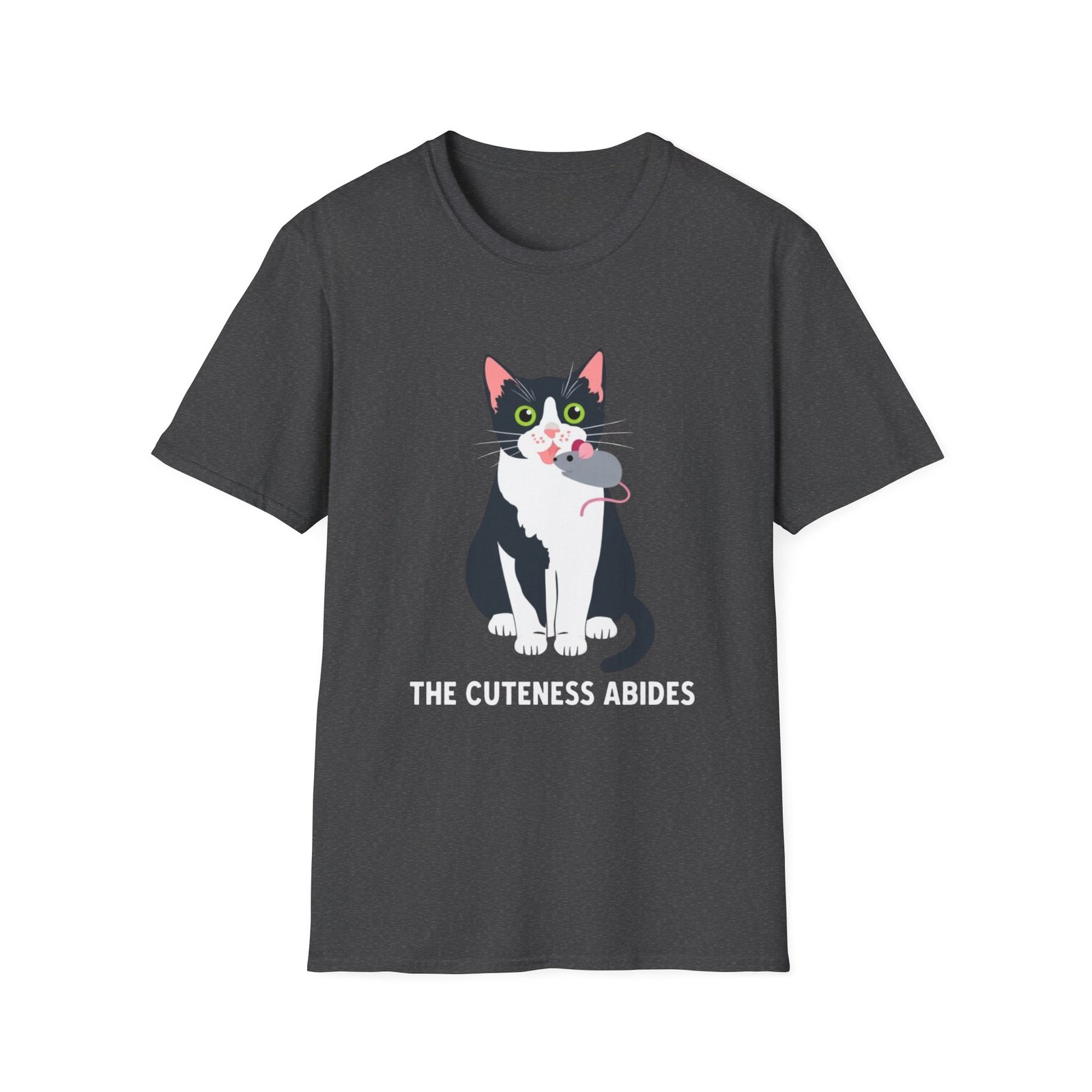 The Cuteness Abides Cat T-Shirt | Tuxedo Cat Illustration - Image 13