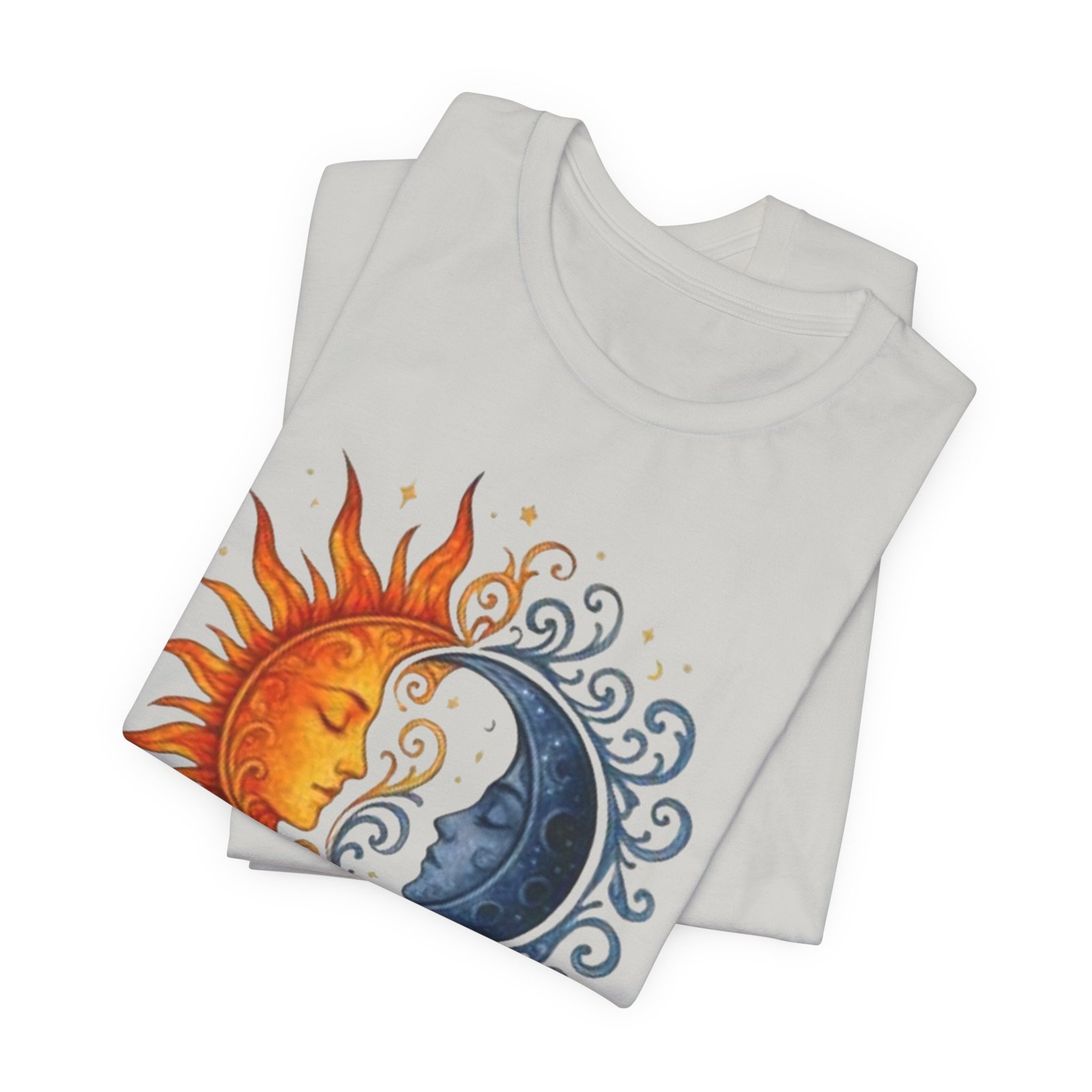 Sun and Moon Unisex Tee, Celestial Graphic T-Shirt, Astrology Shirt, Gift for Space Lovers, Boho Style Tee - Image 19