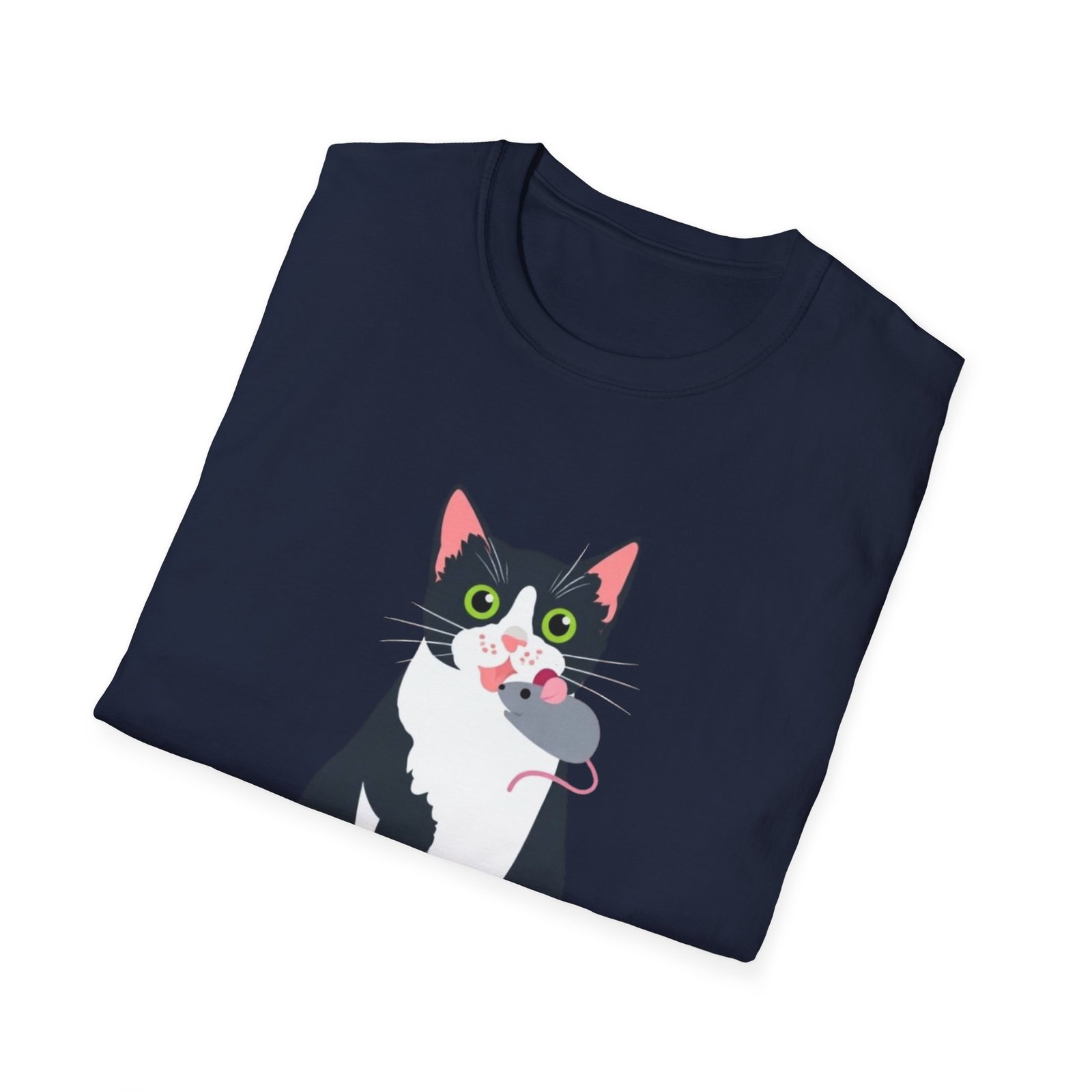 The Cuteness Abides Cat T-Shirt | Tuxedo Cat Illustration - Image 20