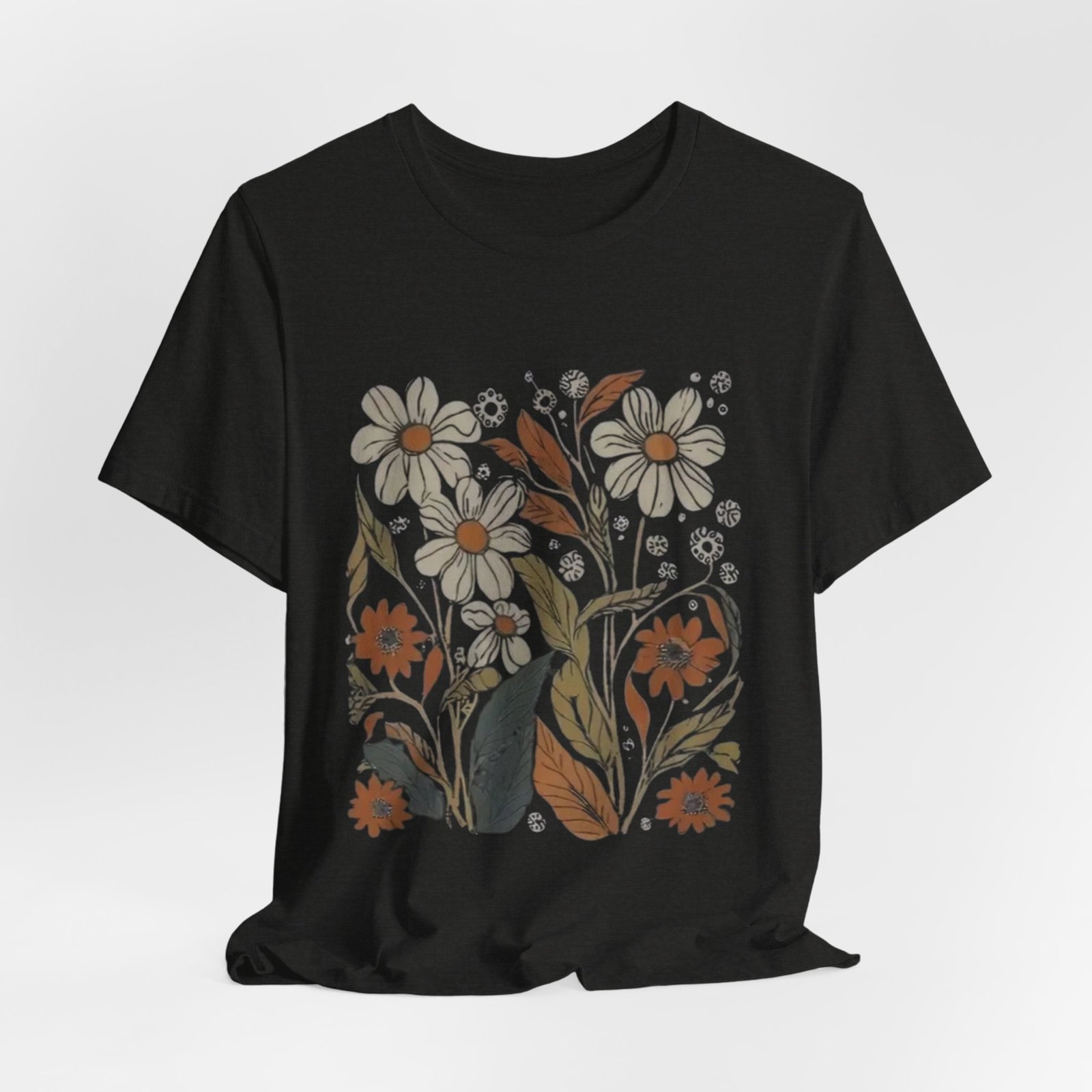 Floral Graphic Tee for Nature Lovers, Casual Tee Gift for Friends, Summer Wear, Eco-Friendly Style, Boho Aesthetic Shirt - Image 8