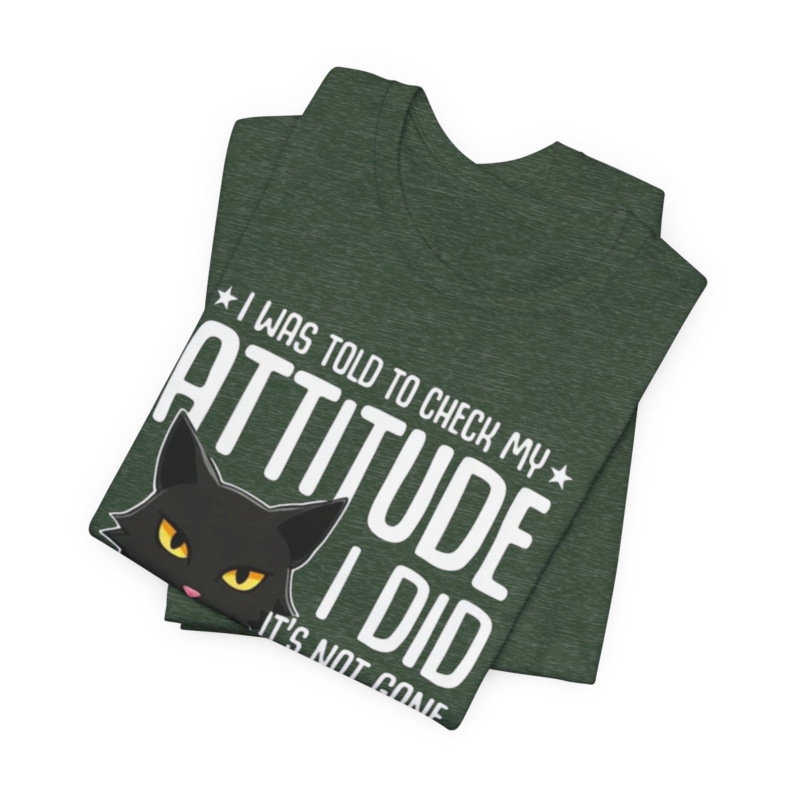 Sassy Black Cat Attitude T-Shirt | Funny Cat Tee, Graphic Kitty Quote - Image 19