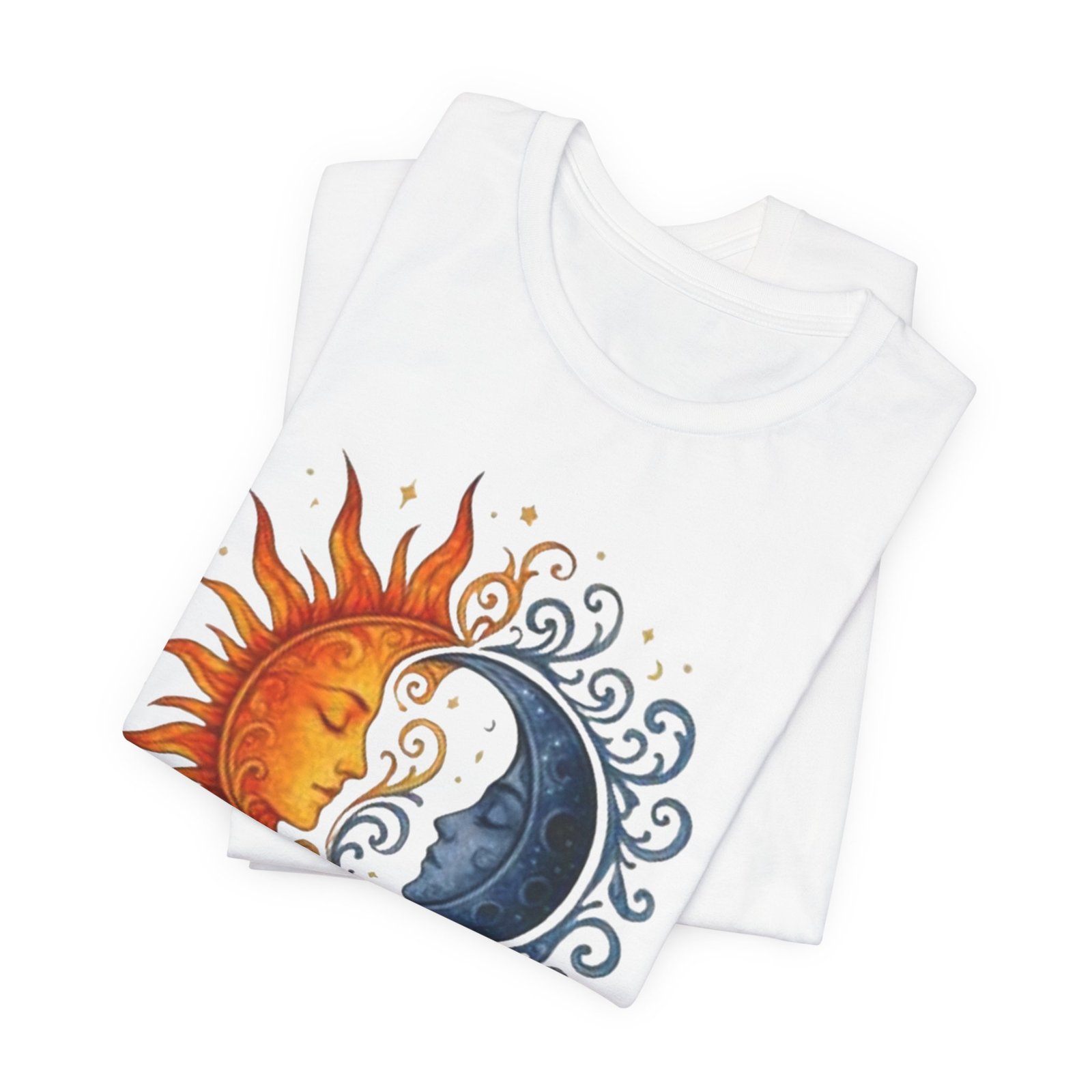 Sun and Moon Unisex Tee, Celestial Graphic T-Shirt, Astrology Shirt, Gift for Space Lovers, Boho Style Tee - Image 7