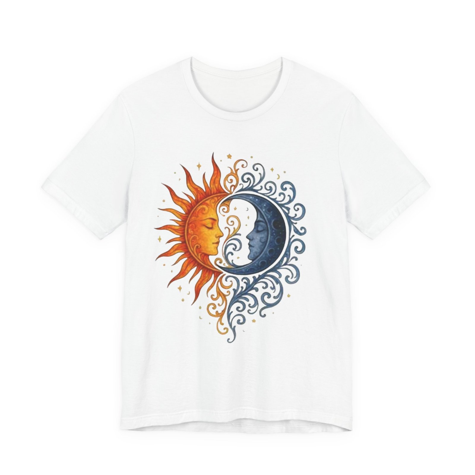 Sun and Moon Unisex Tee, Celestial Graphic T-Shirt, Astrology Shirt, Gift for Space Lovers, Boho Style Tee - Image 5