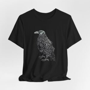 Vintage Raven Graphic Tee, Unisex T-Shirt, Gothic Apparel, Dark Aesthetic Clothing, Casual Wear, Unique Gift for Bird Lovers