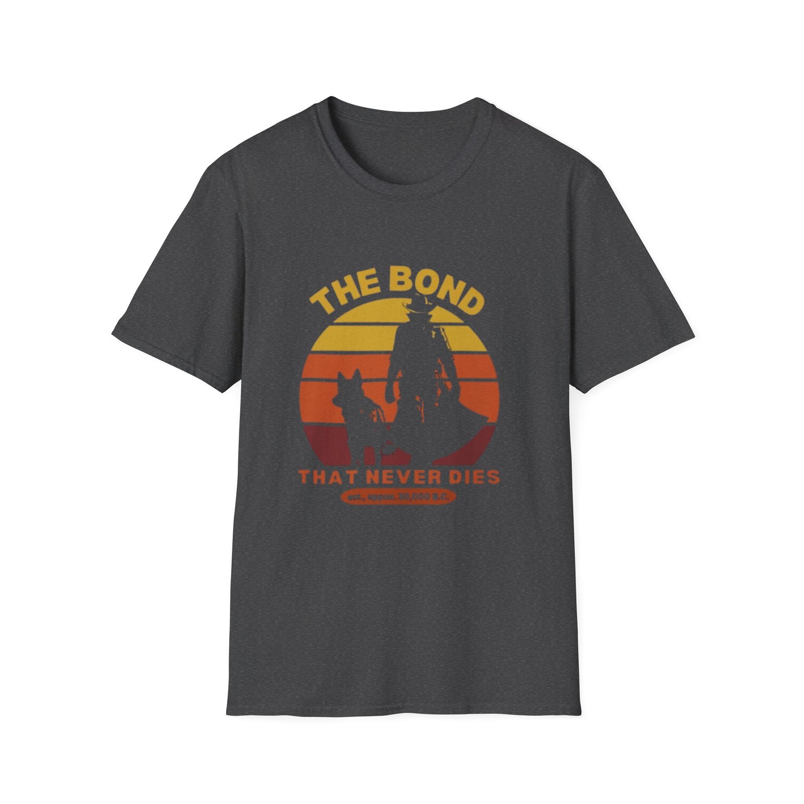 The Bond That Never Dies T-Shirt | Cowboy and Dog Sunset Silhouette - Image 9