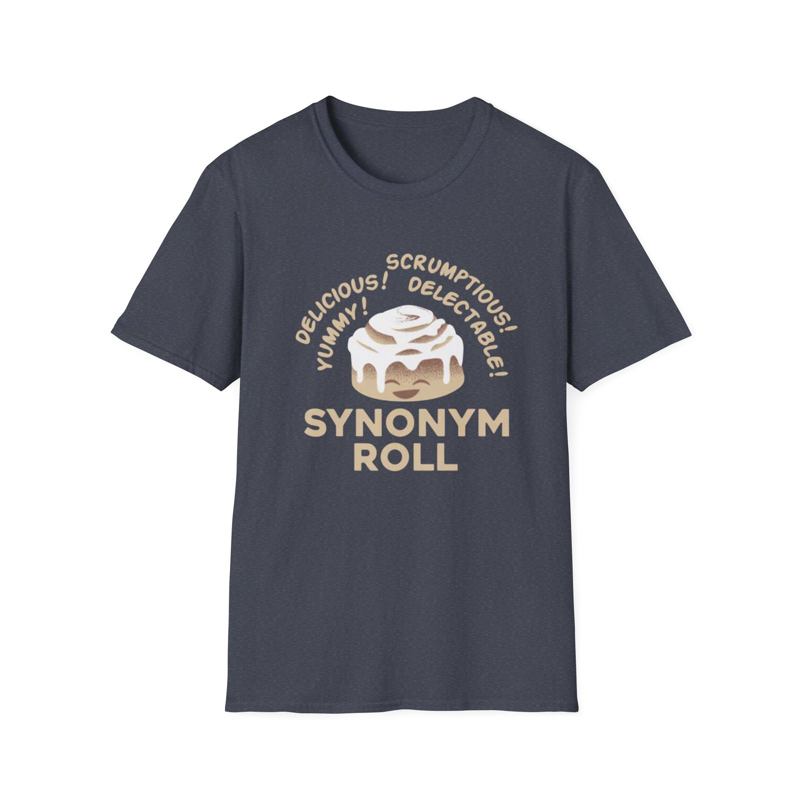 Synonym Roll T-Shirt | Cute Cinnamon Roll Wordplay, Bakery Pun Tee - Image 21