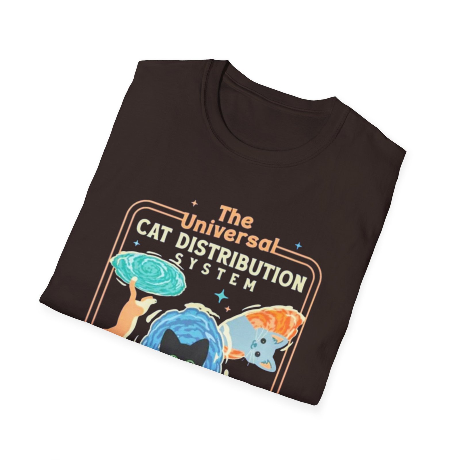 Universal Cat Distribution System T-Shirt | Space Cats, Live, Love, Meow - Image 8