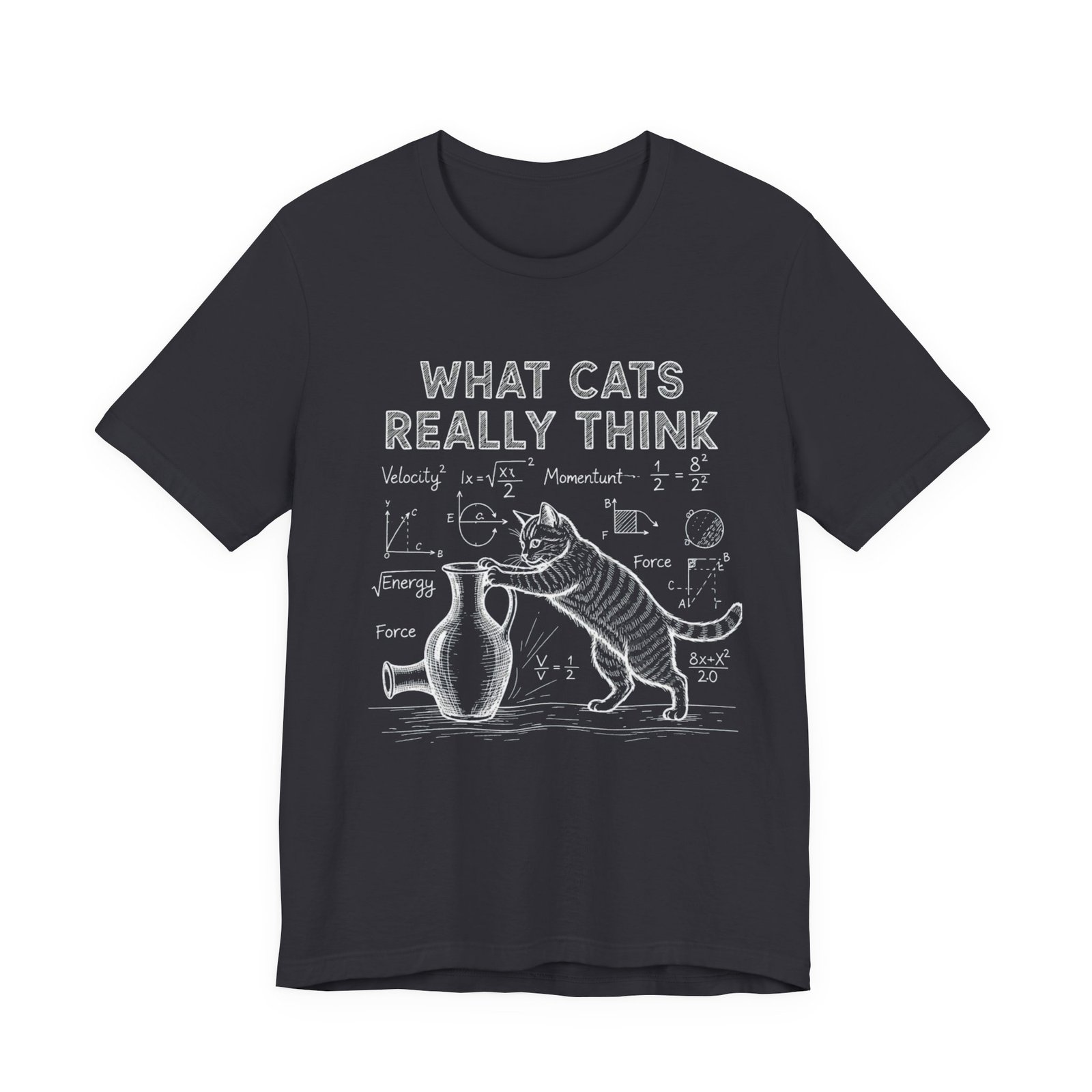What Cats Really Think T-Shirt | Cat Science Illustration Tee - Image 9