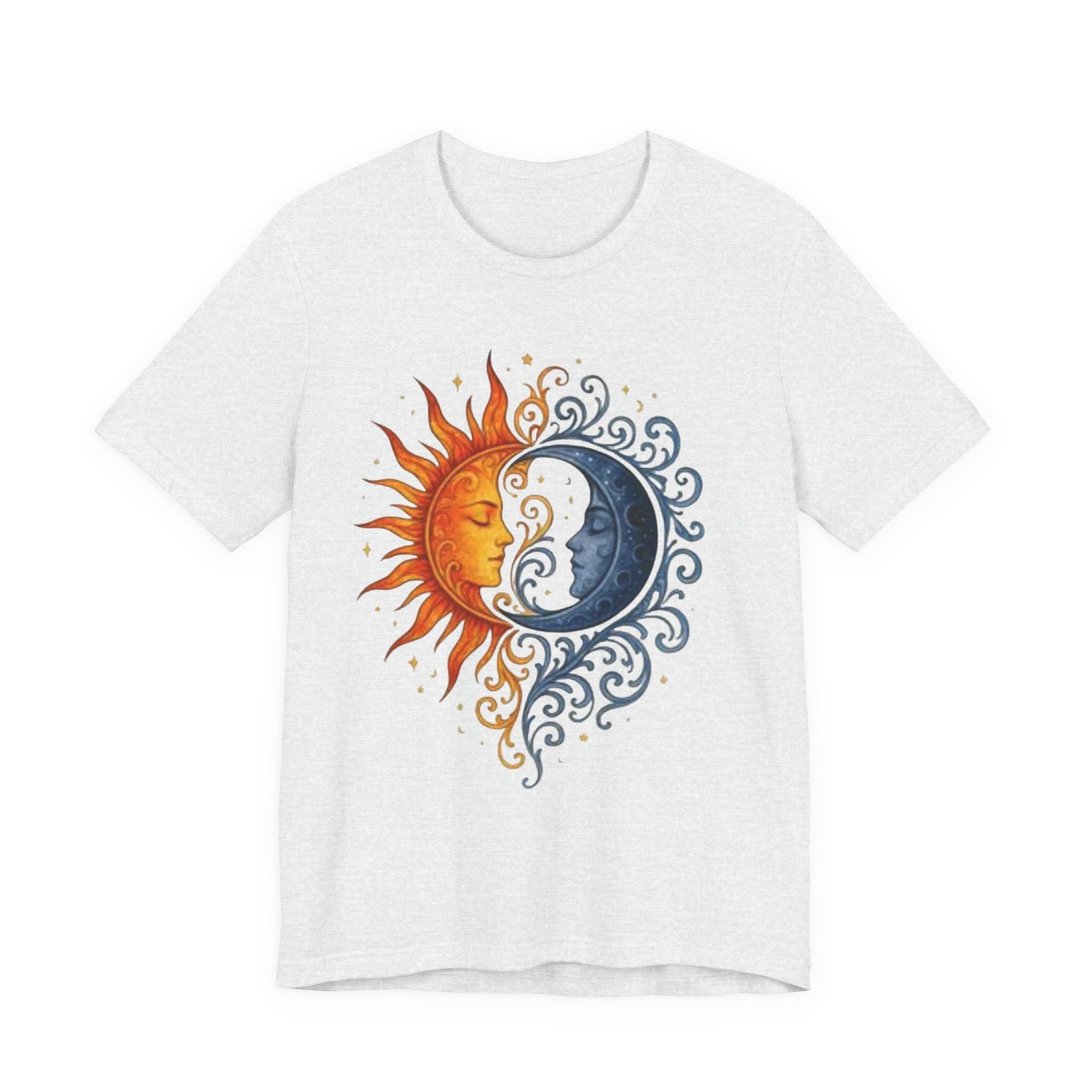 Sun and Moon Unisex Tee, Celestial Graphic T-Shirt, Astrology Shirt, Gift for Space Lovers, Boho Style Tee - Image 9