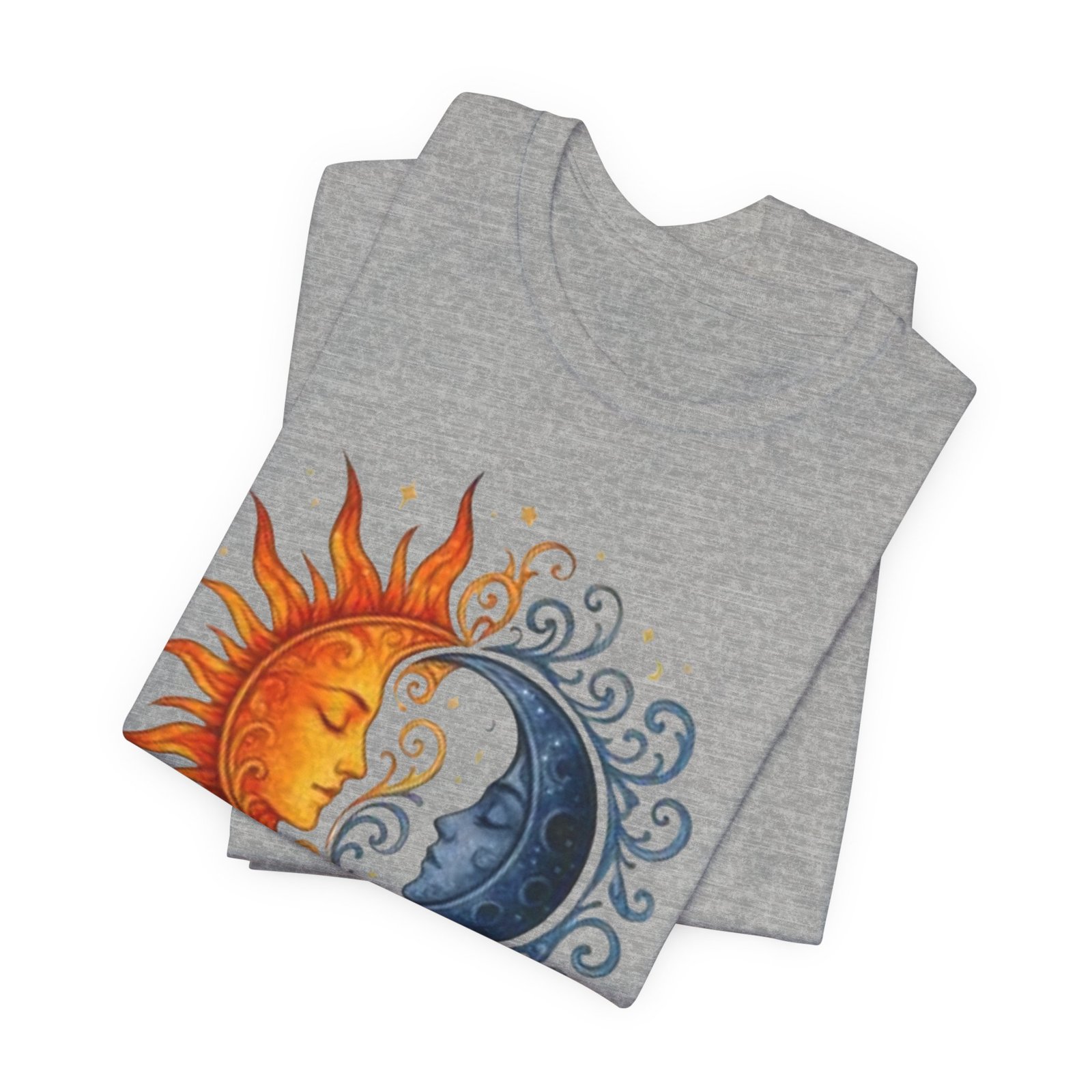 Sun and Moon Unisex Tee, Celestial Graphic T-Shirt, Astrology Shirt, Gift for Space Lovers, Boho Style Tee - Image 27