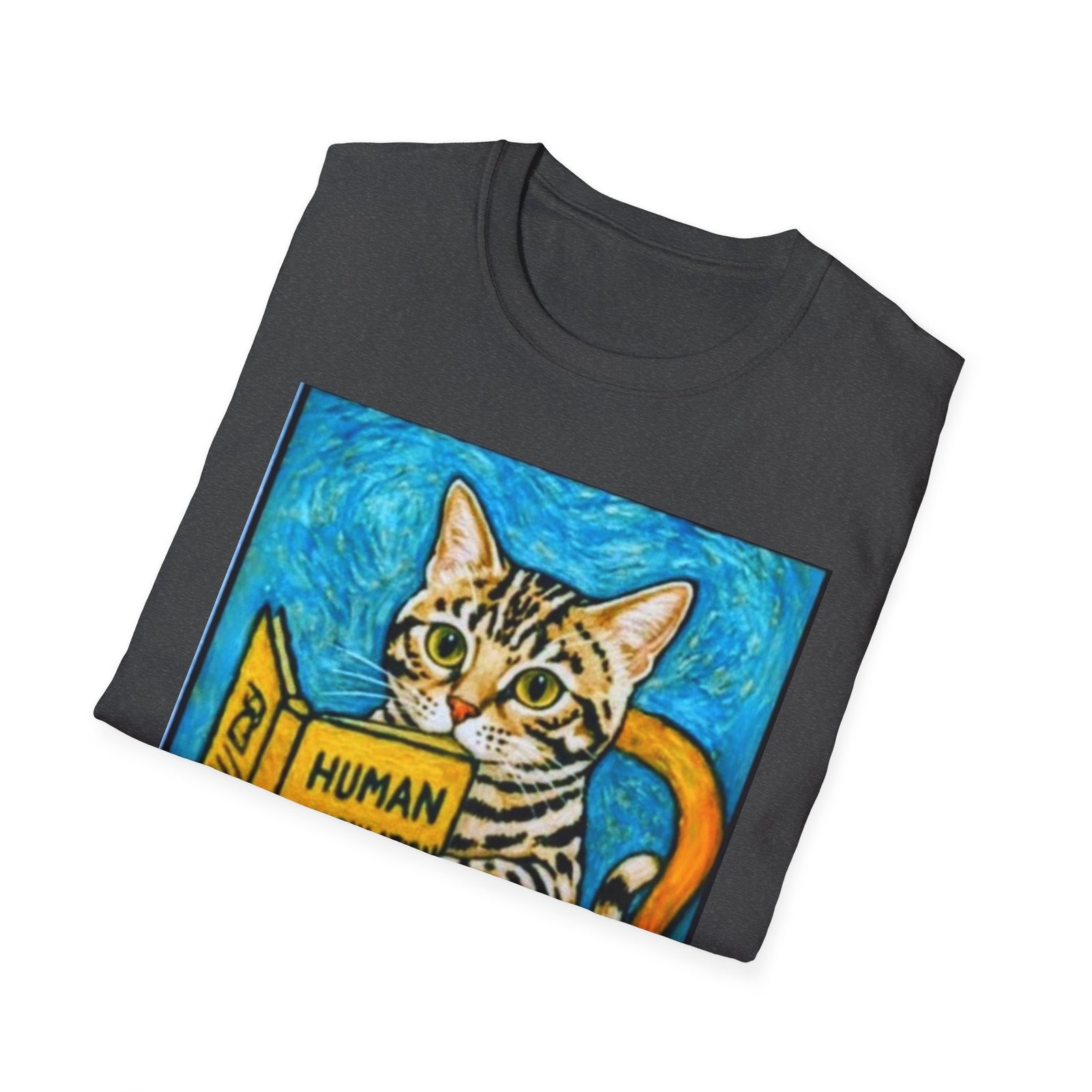 Cat Reading "Human Manipulation 101" T-Shirt | Funny Cat Illustration - Image 12