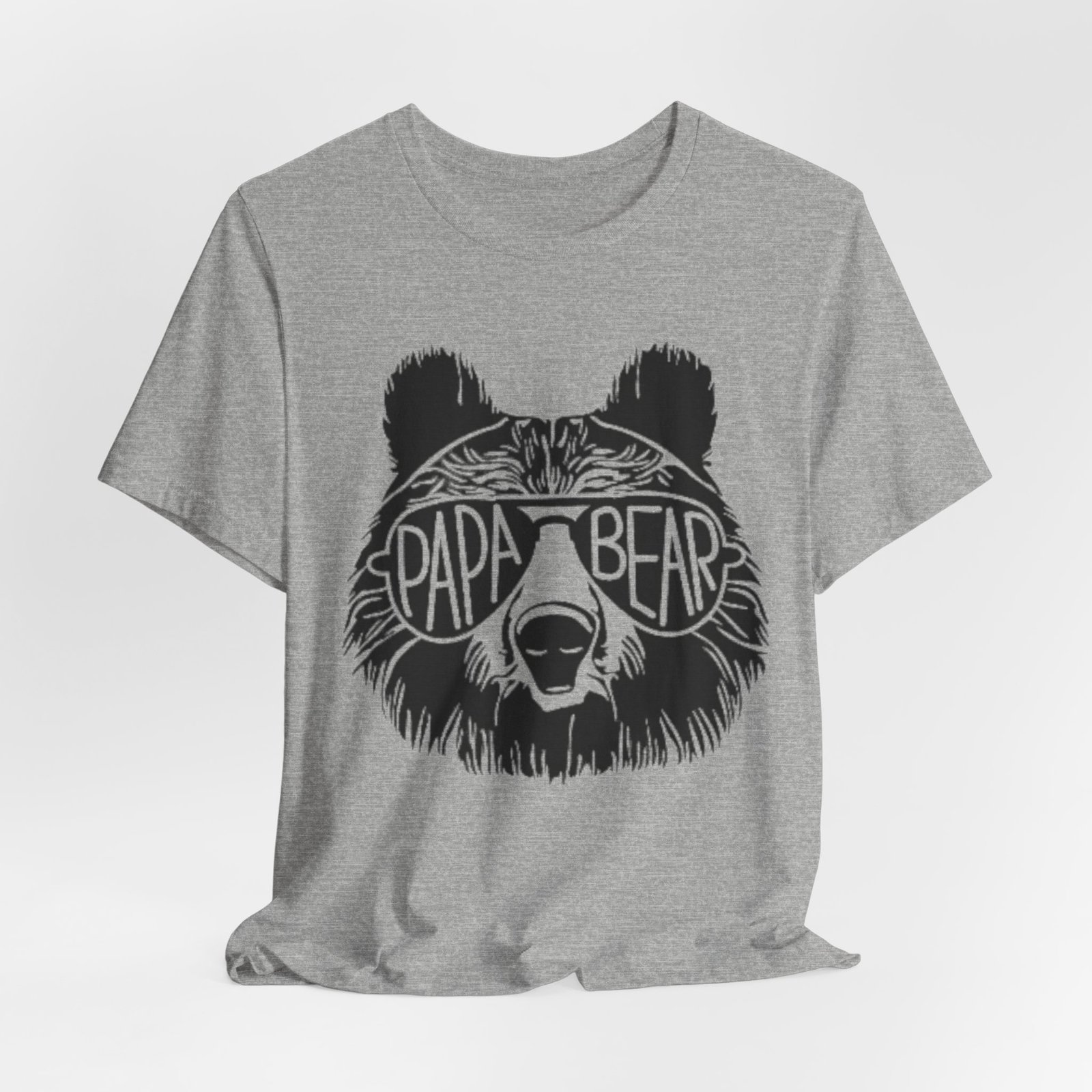 Papa Bear Graphic Tee | Bear Face Sunglasses Dad Shirt - Image 24