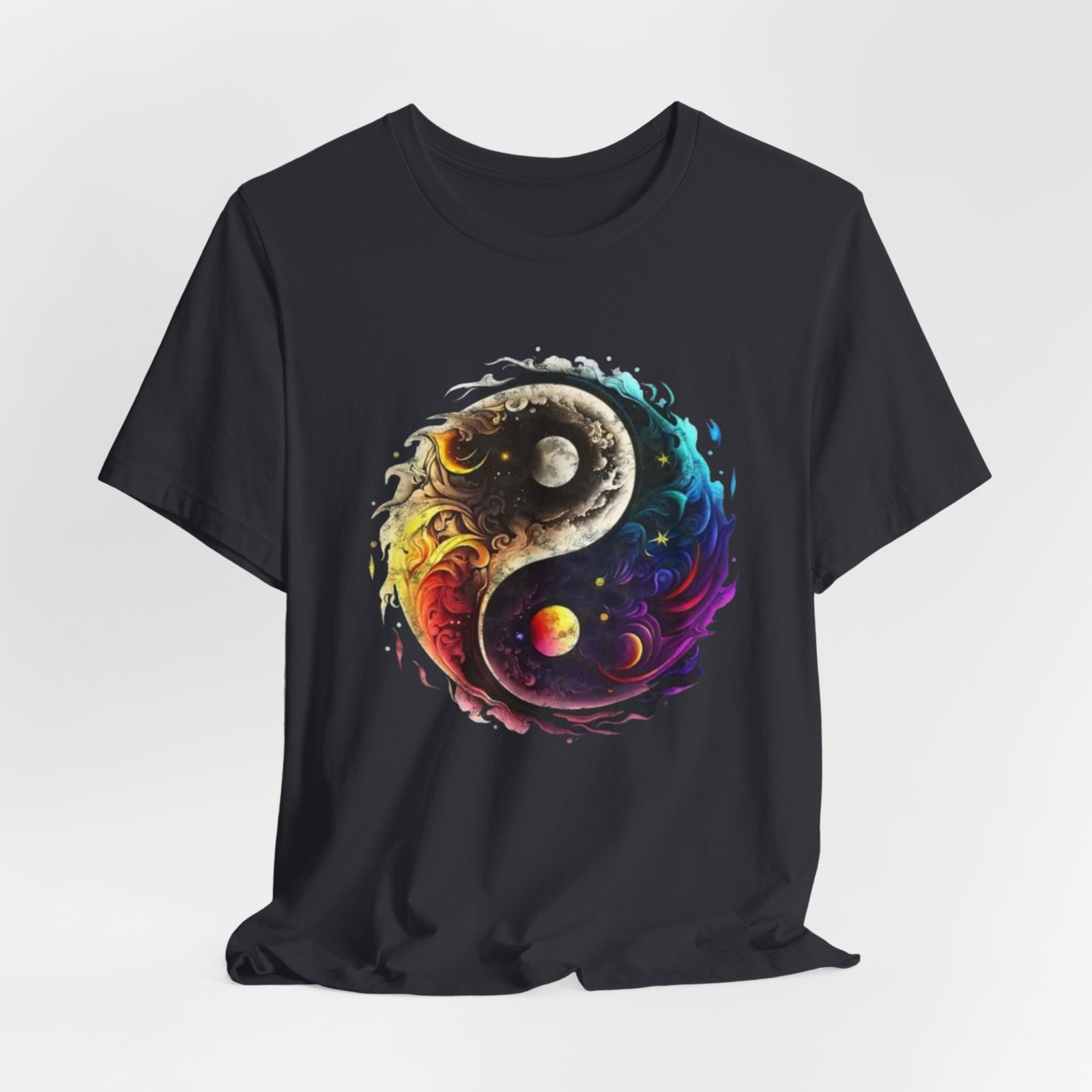 Colorful Yin Yang Unisex T-Shirt | Vibrant Graphic Tee for Spirituality, Meditation, Dance, Birthdays, Yoga - Image 12