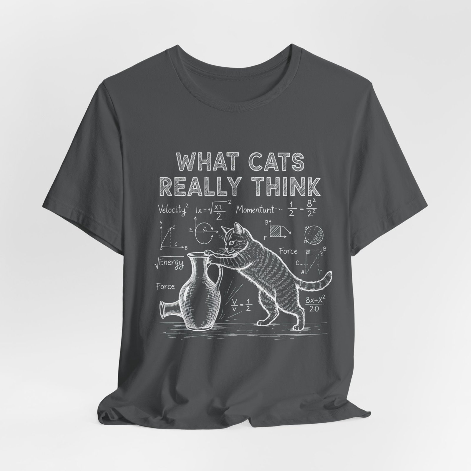 What Cats Really Think T-Shirt | Cat Science Illustration Tee - Image 16