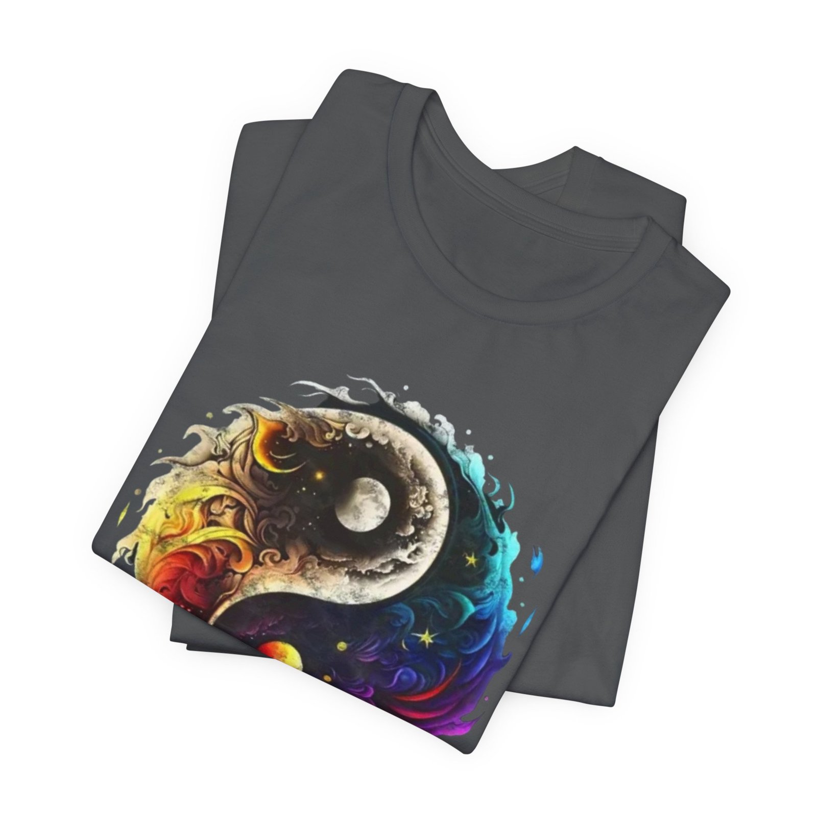 Colorful Yin Yang Unisex T-Shirt | Vibrant Graphic Tee for Spirituality, Meditation, Dance, Birthdays, Yoga - Image 15