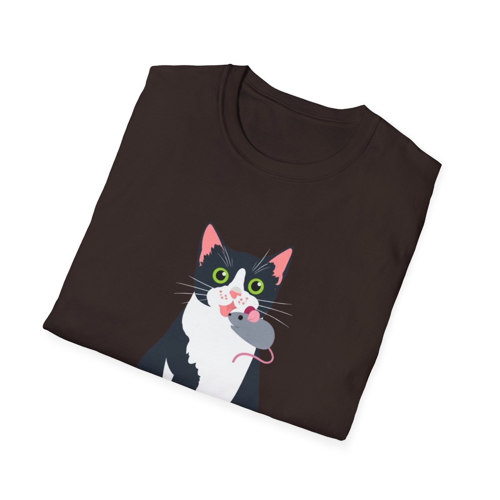 The Cuteness Abides Cat T-Shirt | Tuxedo Cat Illustration - Image 8