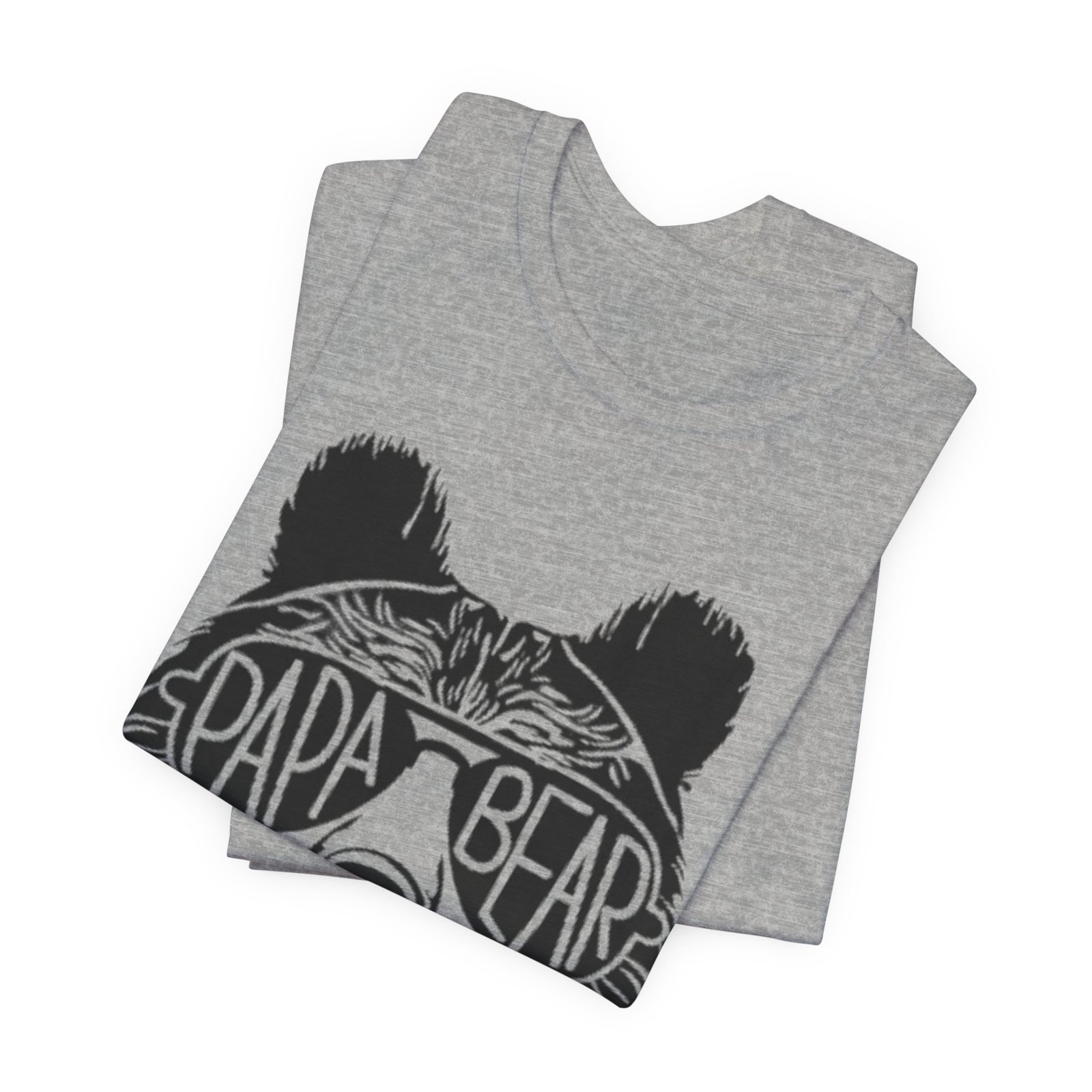 Papa Bear Graphic Tee | Bear Face Sunglasses Dad Shirt - Image 23