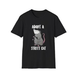Adopt a Street Cat T-Shirt | Possum/Cat Rescue Illustration