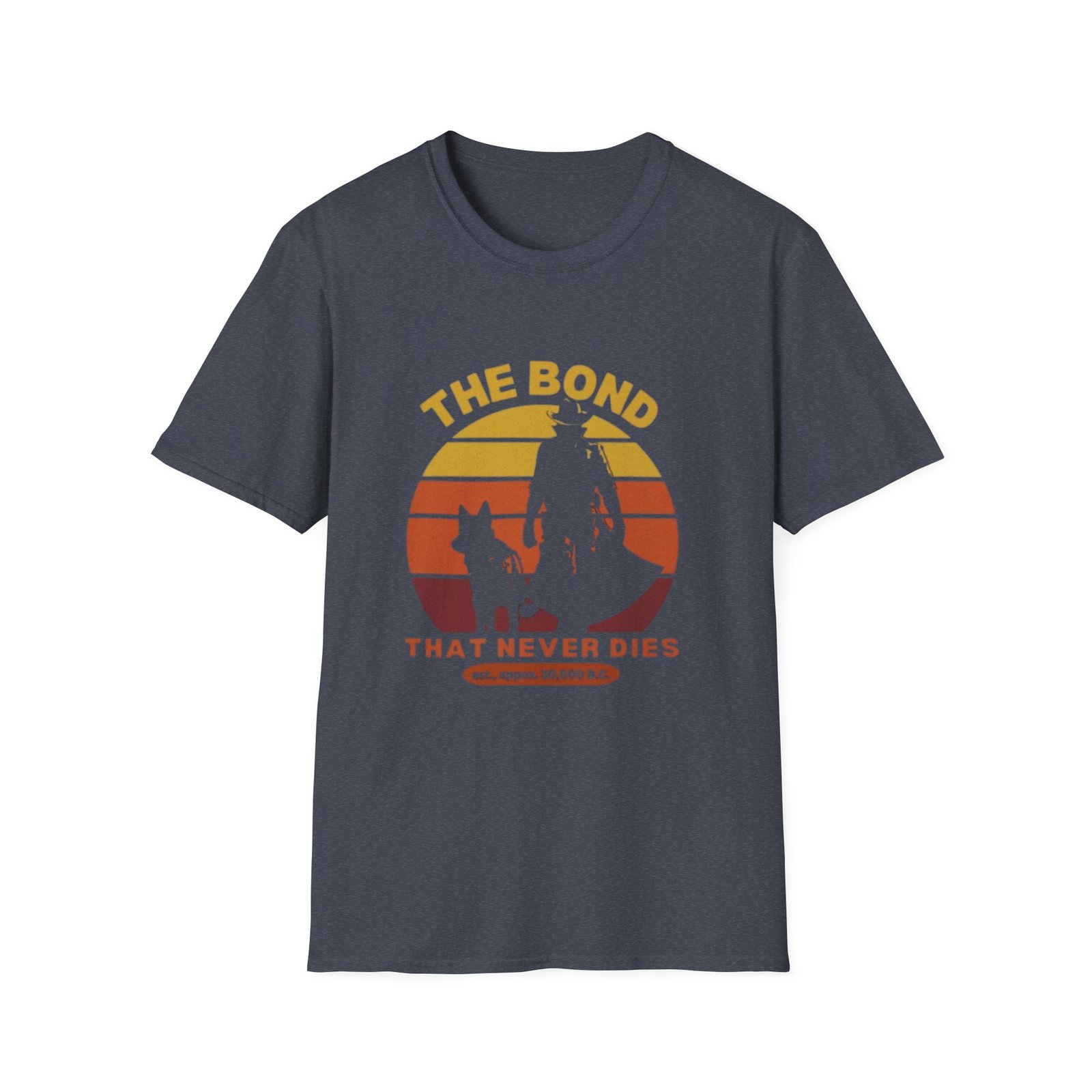 The Bond That Never Dies T-Shirt | Cowboy and Dog Sunset Silhouette - Image 13