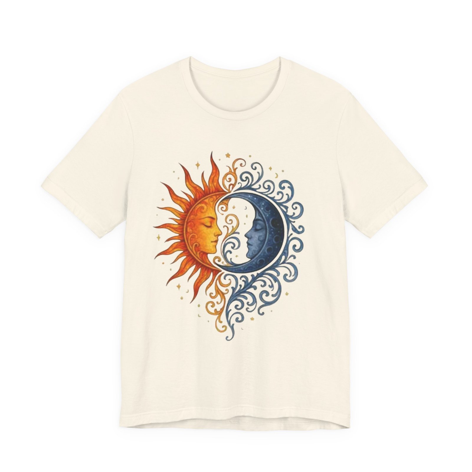 Sun and Moon Unisex Tee, Celestial Graphic T-Shirt, Astrology Shirt, Gift for Space Lovers, Boho Style Tee - Image 13