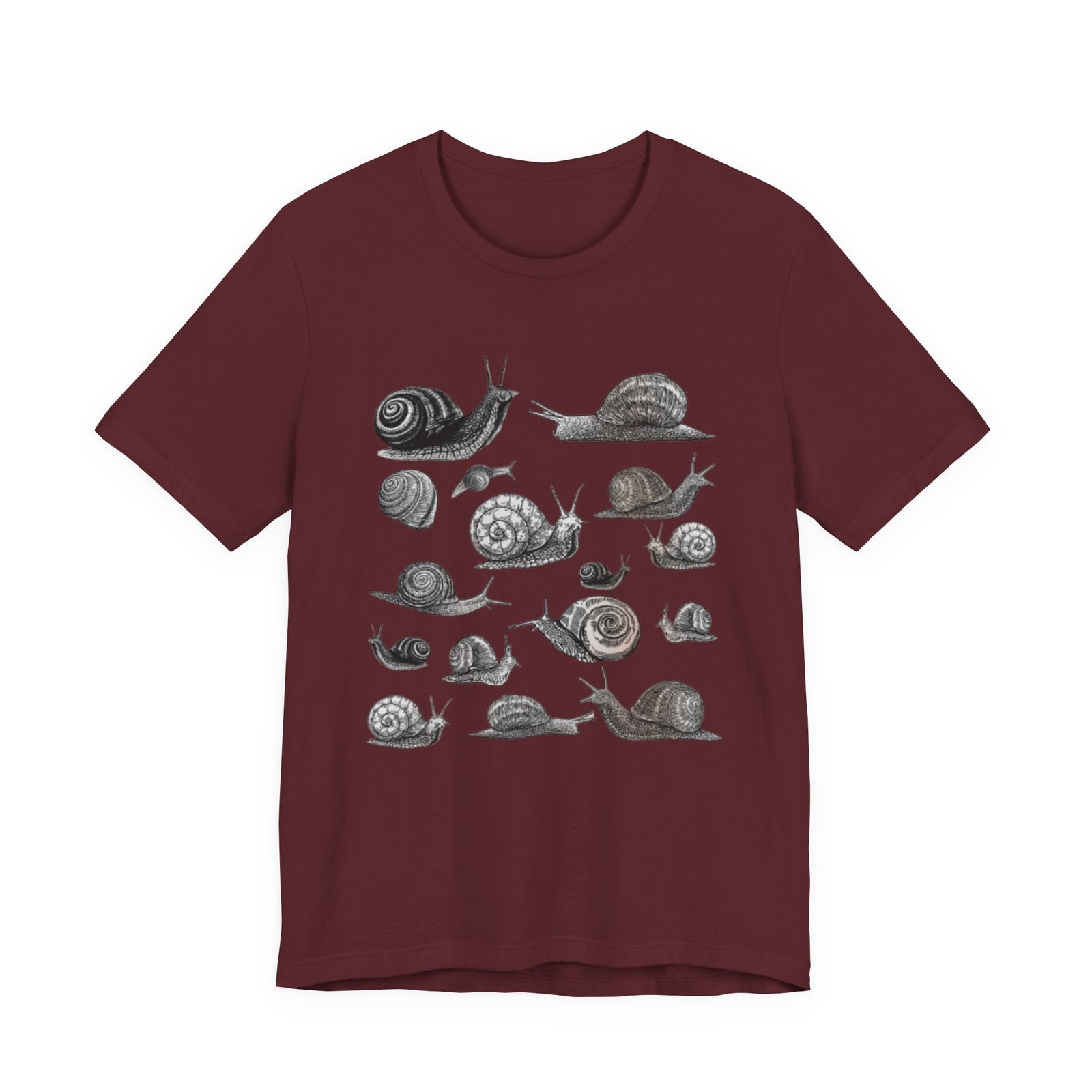Black and White Snail Illustration Tee | Minimal Snail Art Tee - Image 41