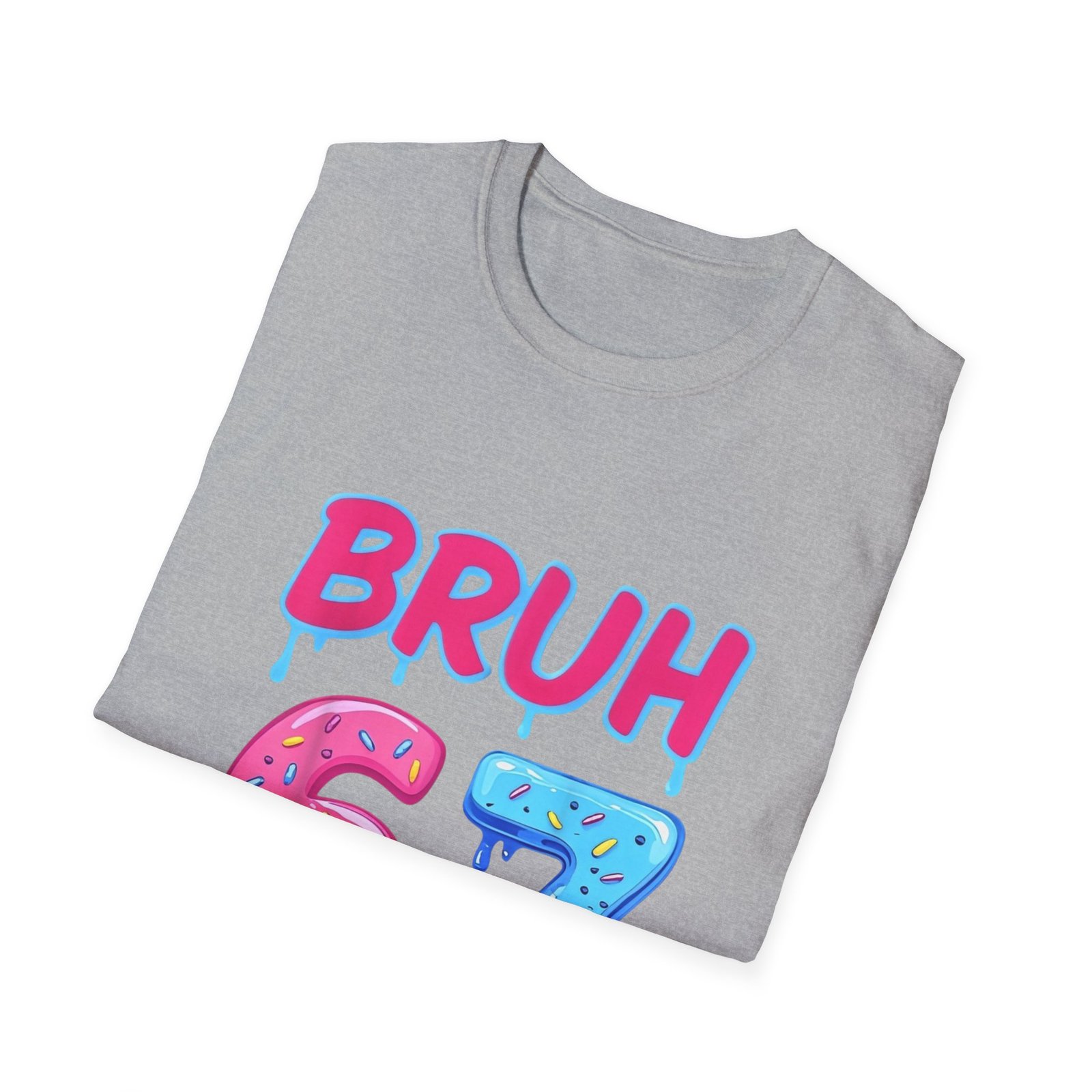 BRUH 67 drippy donut & ice cream numbers T-Shirt | colorful graphic tee - Image 12