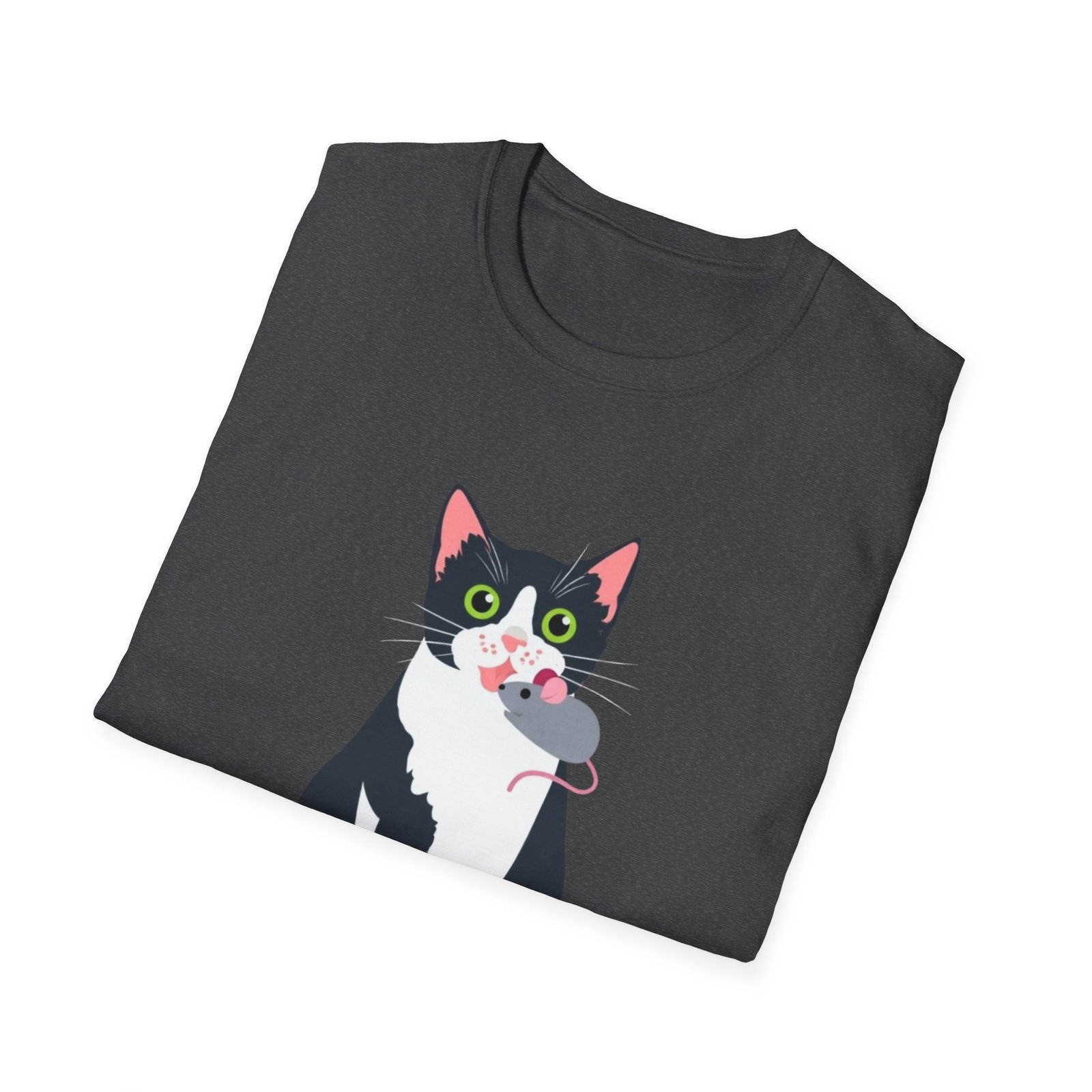 The Cuteness Abides Cat T-Shirt | Tuxedo Cat Illustration - Image 16
