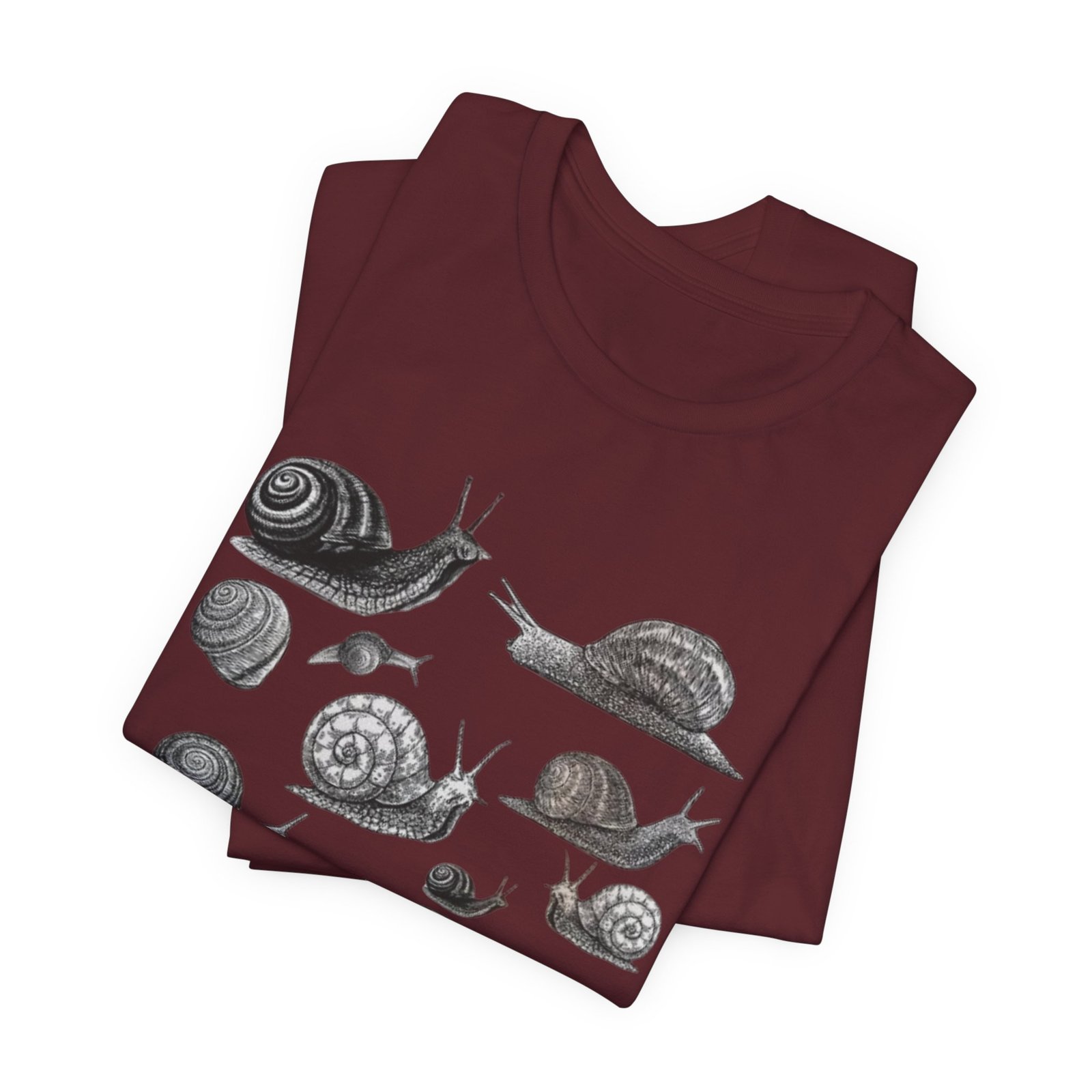 Black and White Snail Illustration Tee | Minimal Snail Art Tee - Image 43
