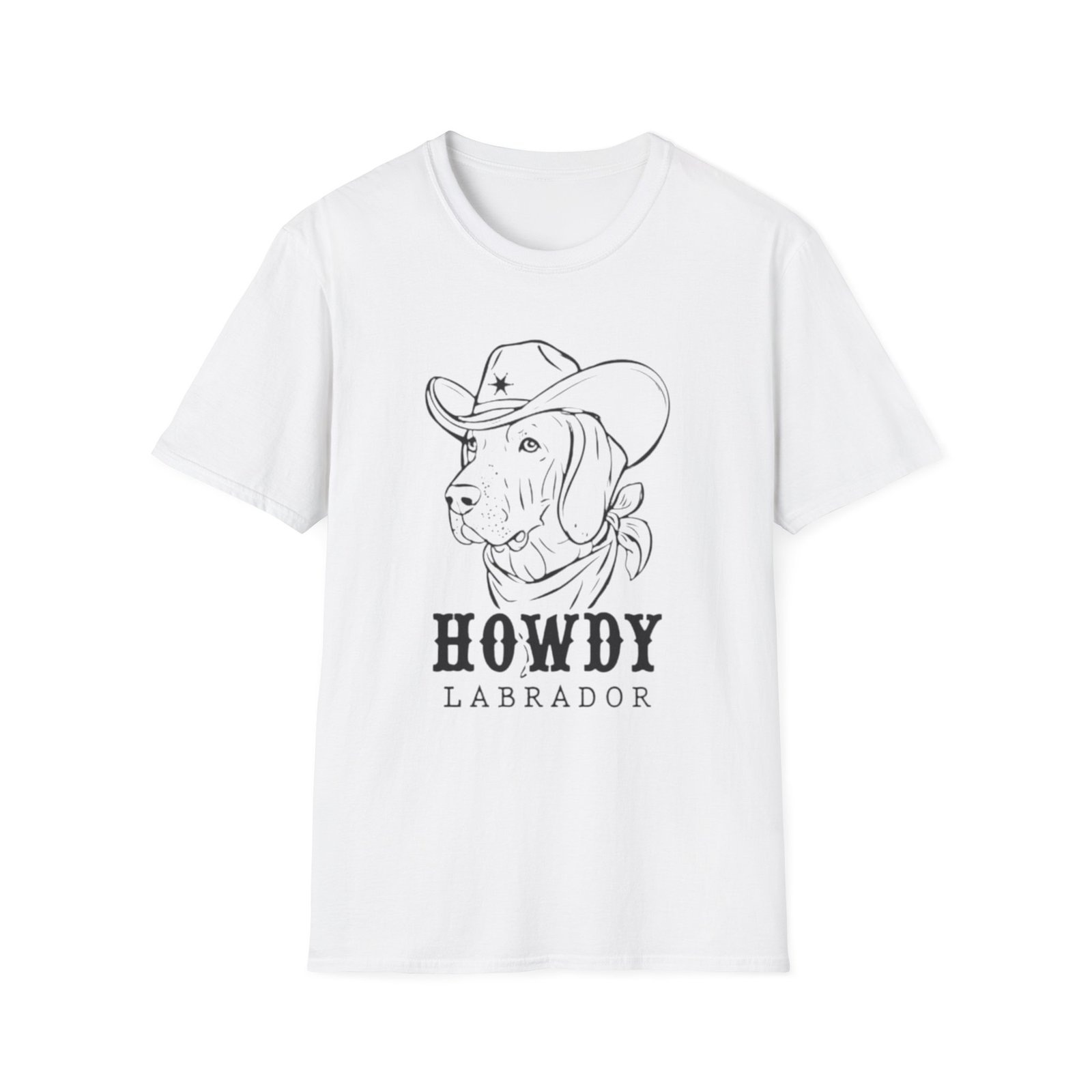Howdy Labrador T-Shirt | Cowboy Dog Illustration Tee - Image 5