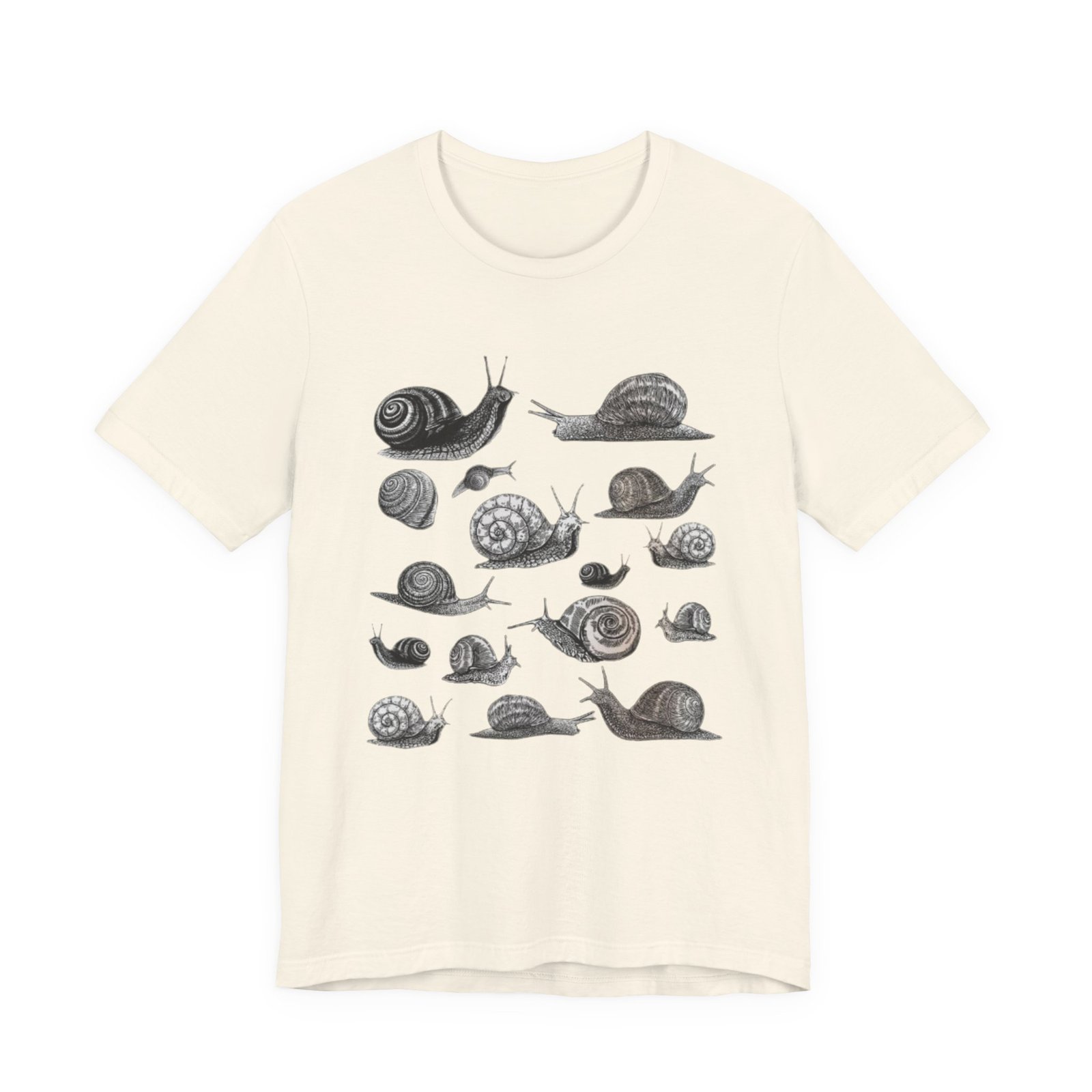 Black and White Snail Illustration Tee | Minimal Snail Art Tee - Image 13