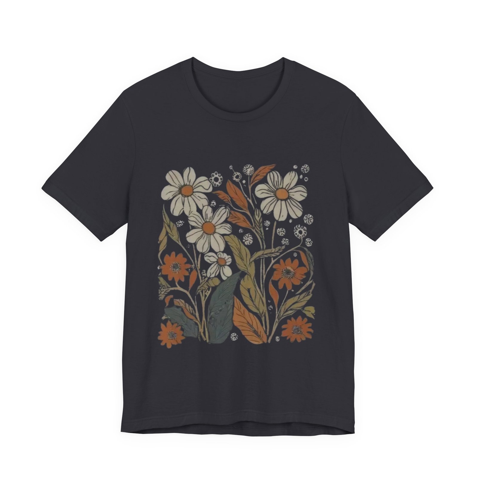 Floral Graphic Tee for Nature Lovers, Casual Tee Gift for Friends, Summer Wear, Eco-Friendly Style, Boho Aesthetic Shirt - Image 9