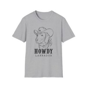 Howdy Labrador T-Shirt | Cowboy Dog Illustration Tee
