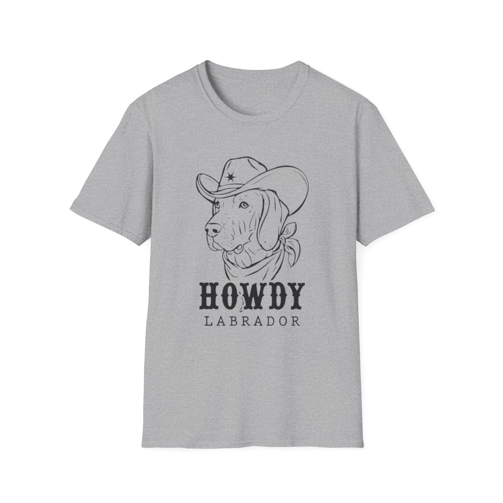 Howdy Labrador T-Shirt | Cowboy Dog Illustration Tee