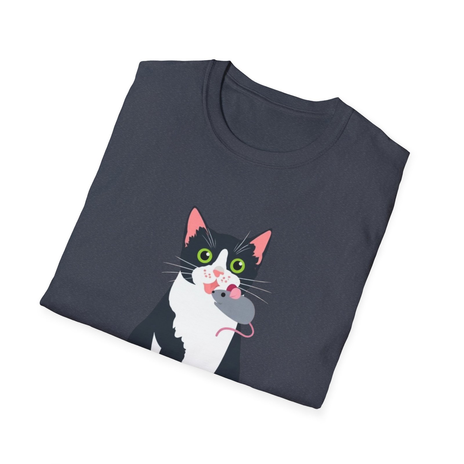 The Cuteness Abides Cat T-Shirt | Tuxedo Cat Illustration - Image 24