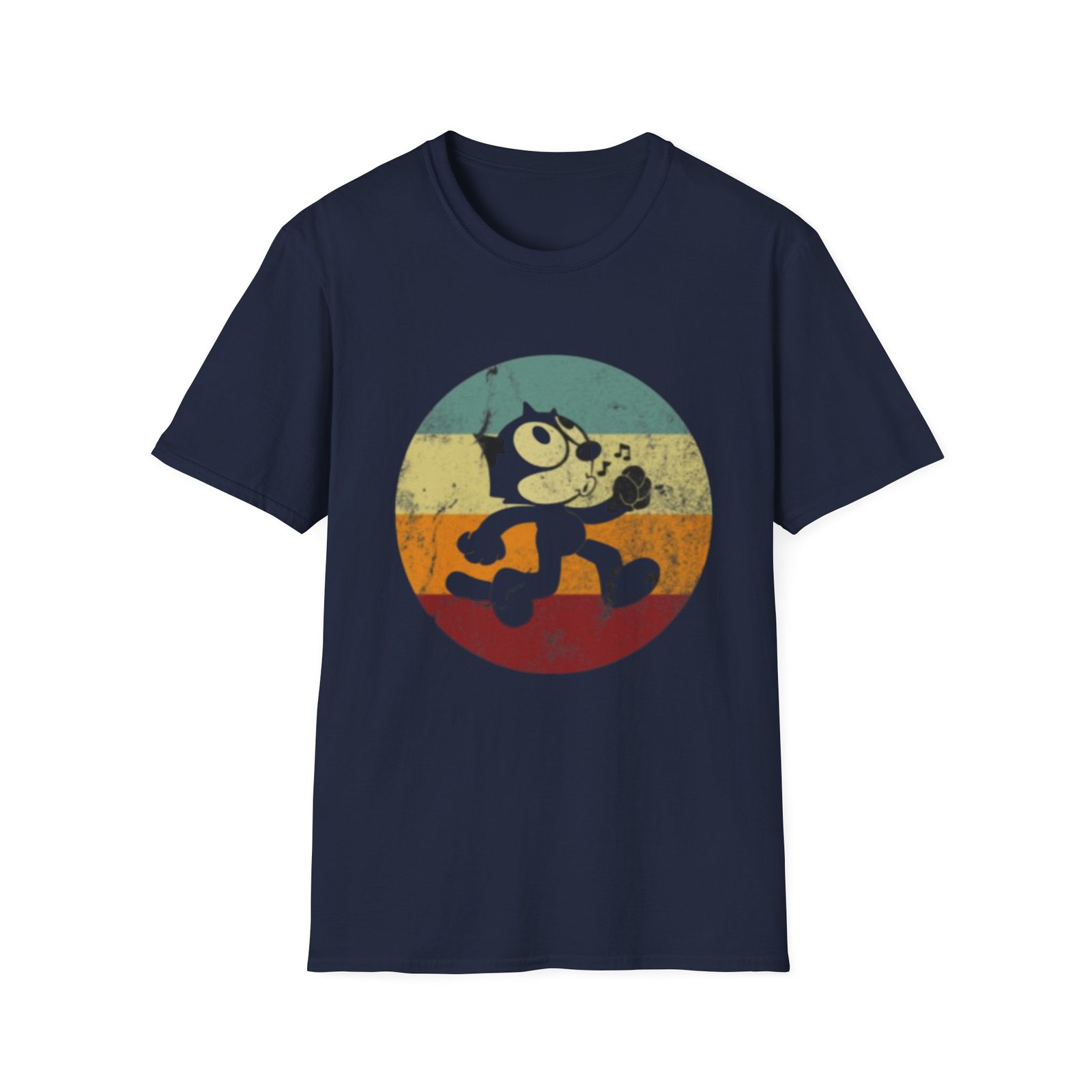 Vintage Cartoon Character T-Shirt | Retro Striped Circle Design - Image 17