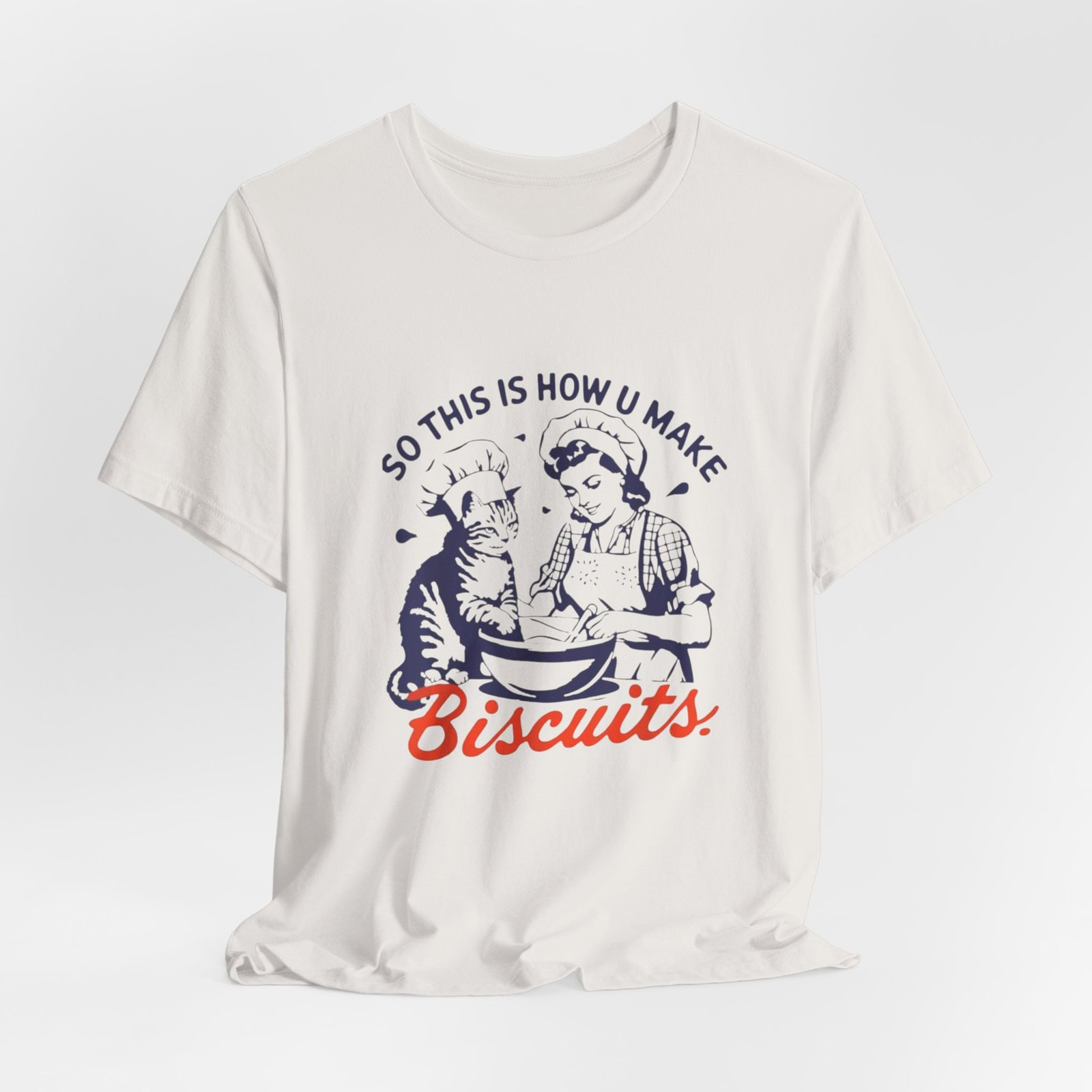 Cat Baker Tee, Funny Biscuit Making Shirt, Unisex Jersey Short Sleeve Tee, Cat Lover Gift, Animal Graphic Tee - Image 16