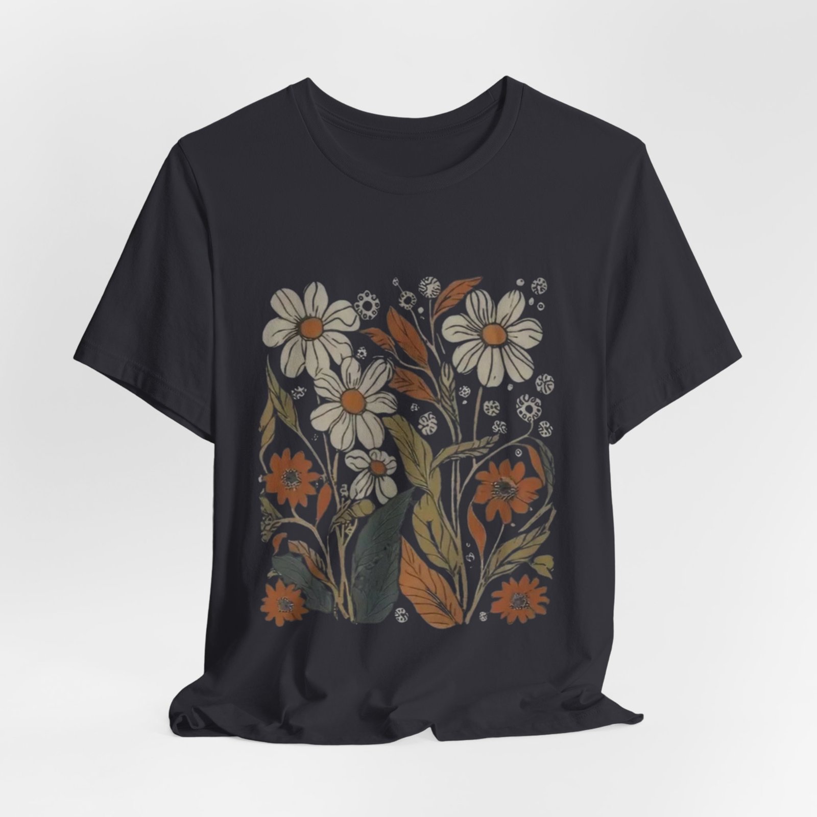 Floral Graphic Tee for Nature Lovers, Casual Tee Gift for Friends, Summer Wear, Eco-Friendly Style, Boho Aesthetic Shirt - Image 12