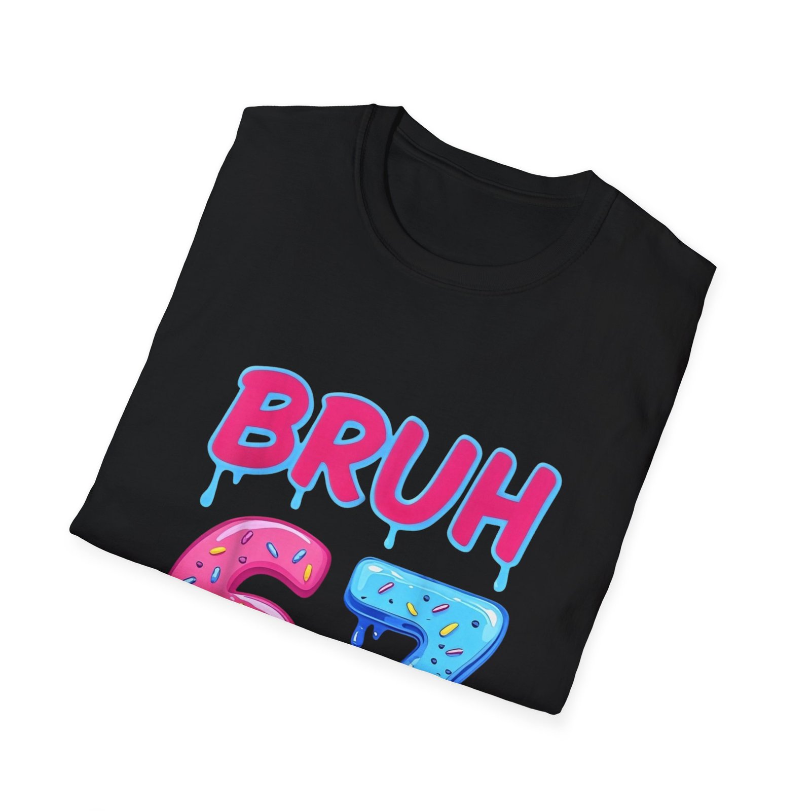 BRUH 67 drippy donut & ice cream numbers T-Shirt | colorful graphic tee - Image 4