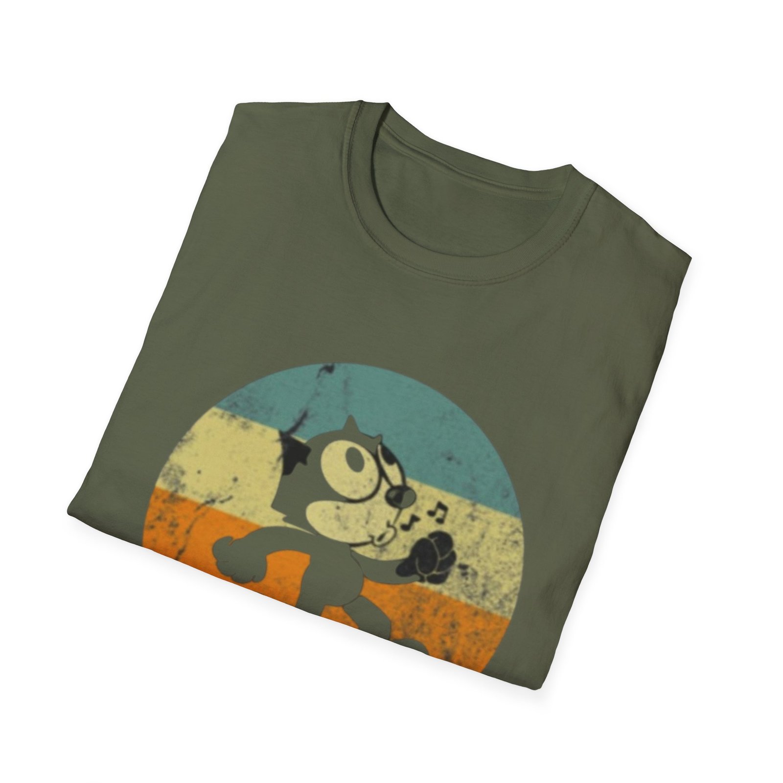Vintage Cartoon Character T-Shirt | Retro Striped Circle Design - Image 12
