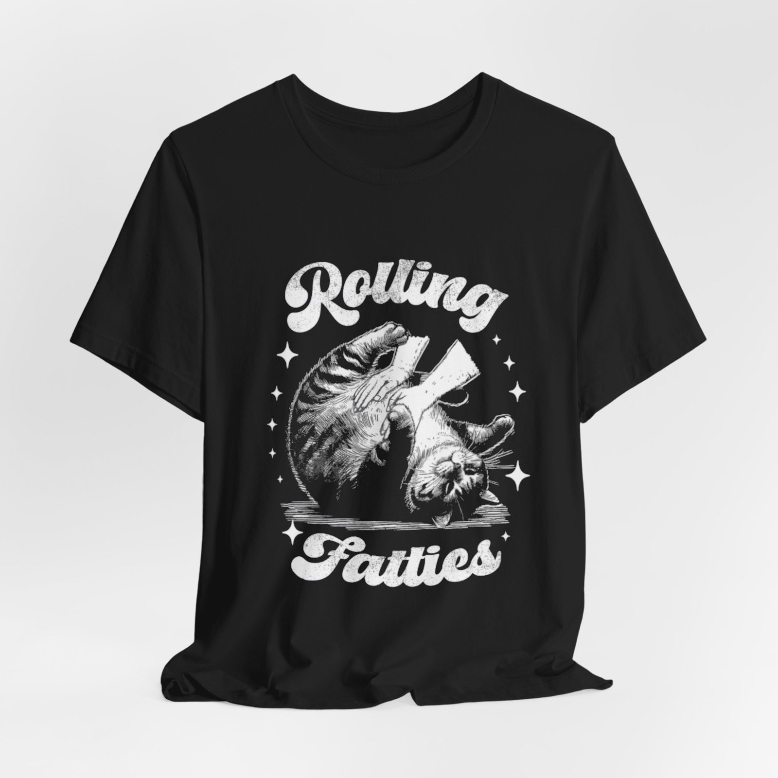 Rolling Fatties Cat Tee | Vintage Octopus Illustration, Nautical Graphic Shirt - Image 4