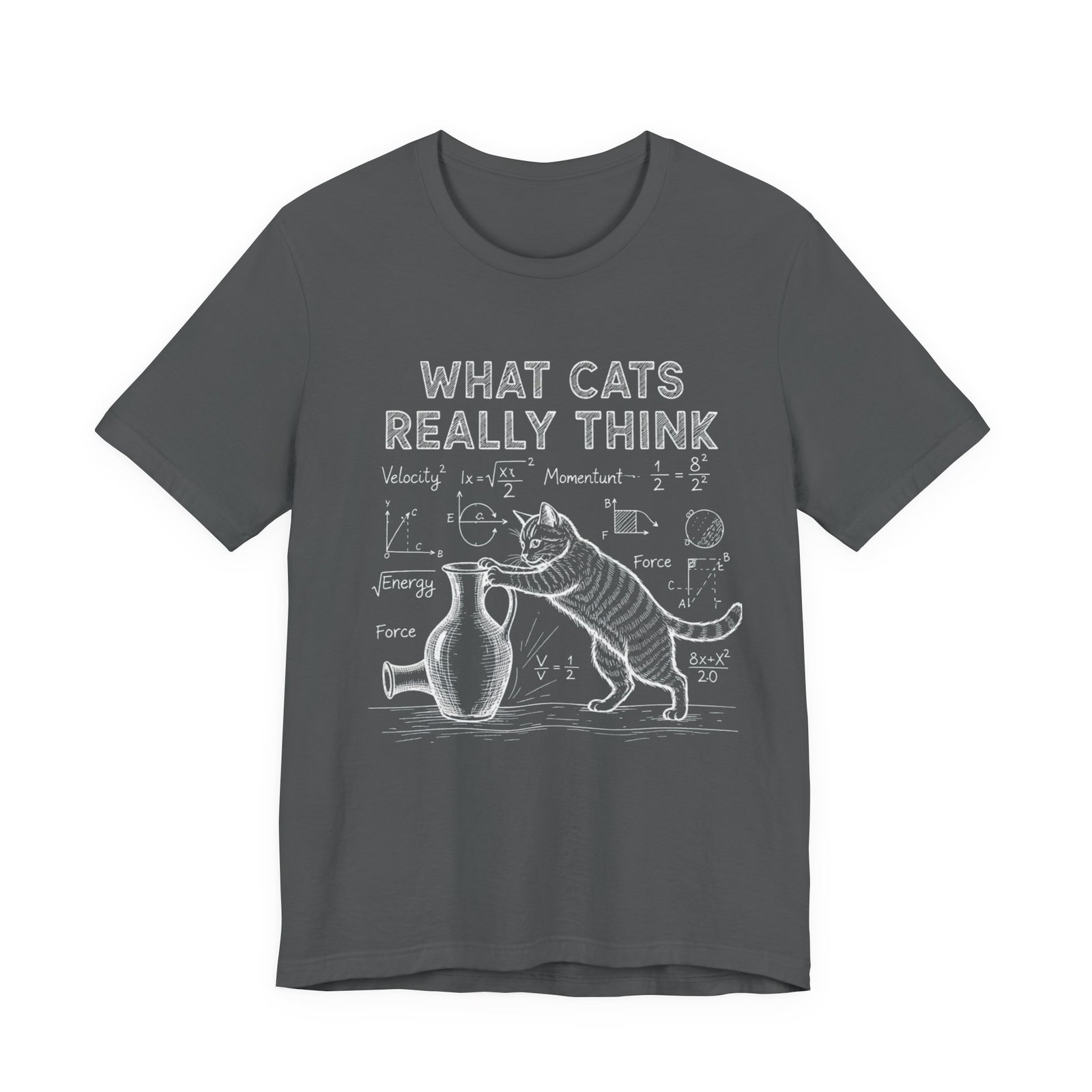 What Cats Really Think T-Shirt | Cat Science Illustration Tee - Image 13
