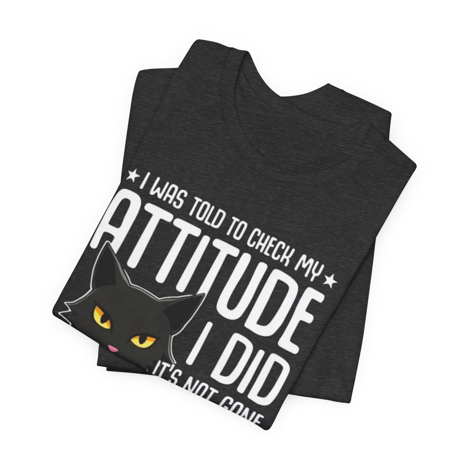 Sassy Black Cat Attitude T-Shirt | Funny Cat Tee, Graphic Kitty Quote - Image 27