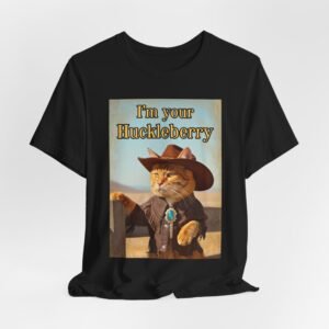 Im Your Huckleberry cat cowboy tee | Western Cat Graphic Tee