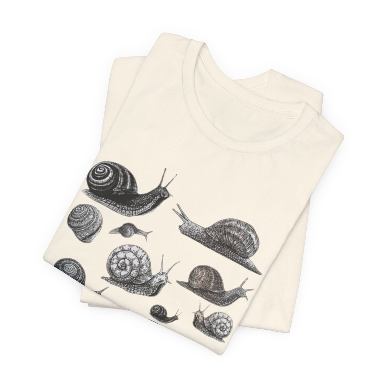Black and White Snail Illustration Tee | Minimal Snail Art Tee - Image 15