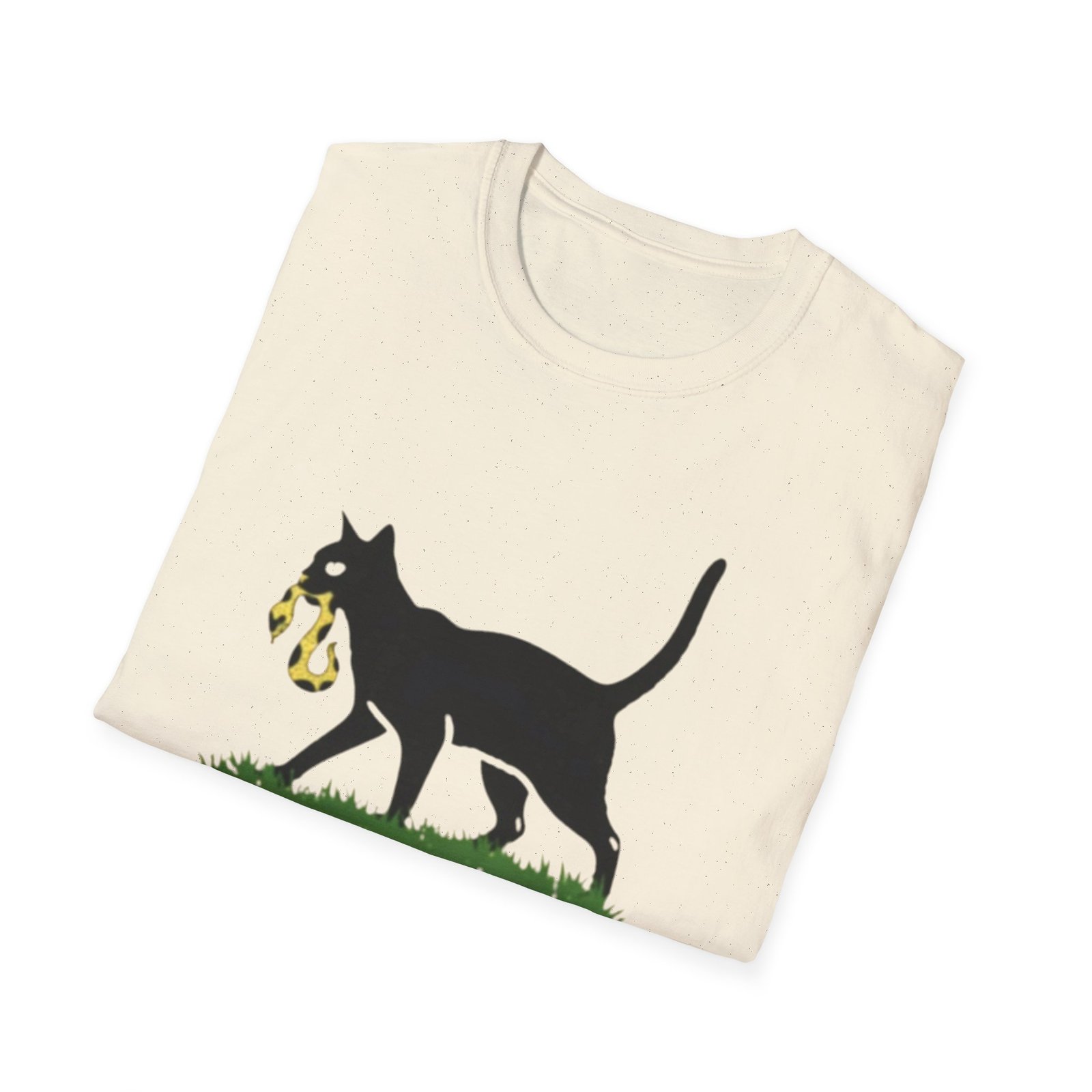 Black Cat Holding Snake T-Shirt | Ill Tread Wherever I Want - Image 12