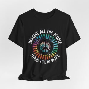 Unisex Peace Graphic Tee, Inspirational T-Shirt for Mindful Living, Ideal Gift for Festivals, Music Events, and Holidays